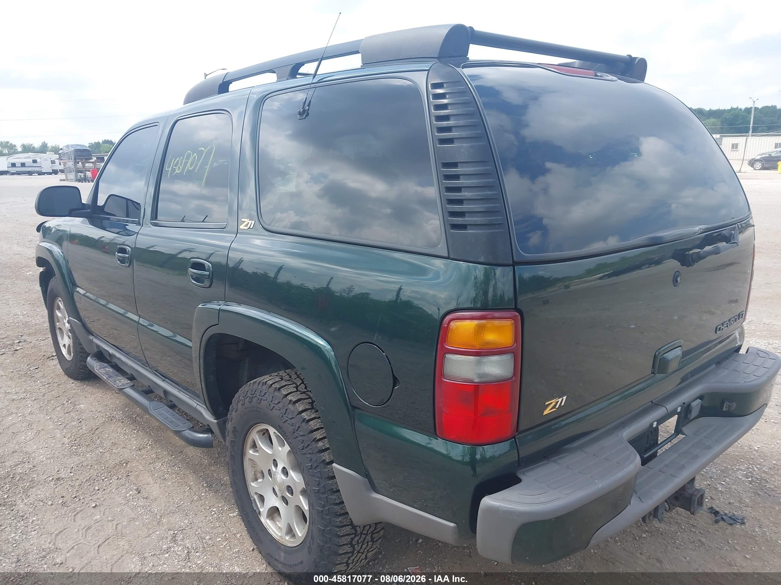 2001 Chevrolet Tahoe Ls Green vin: 1GNEK13T41R191342