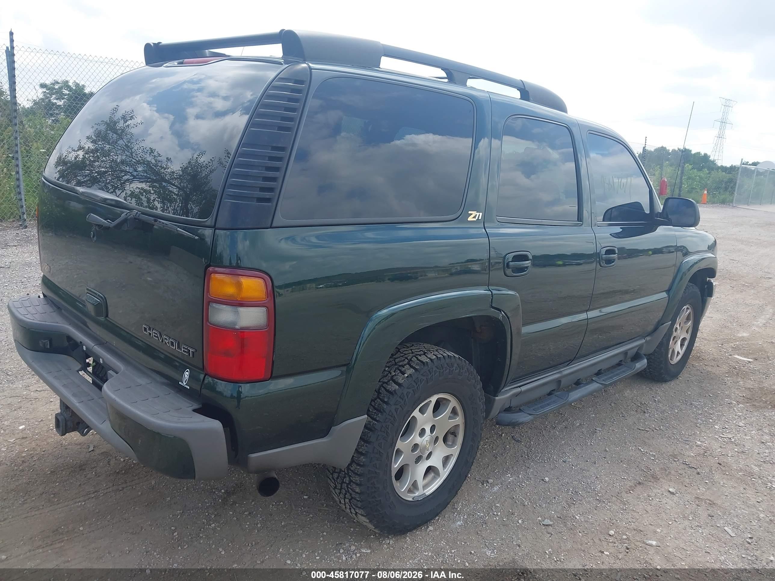 2001 Chevrolet Tahoe Ls Green vin: 1GNEK13T41R191342