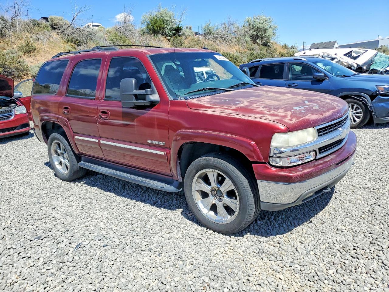 2002 Chevrolet Tahoe K1500 Burgundy vin: 1GNEK13T42J319899