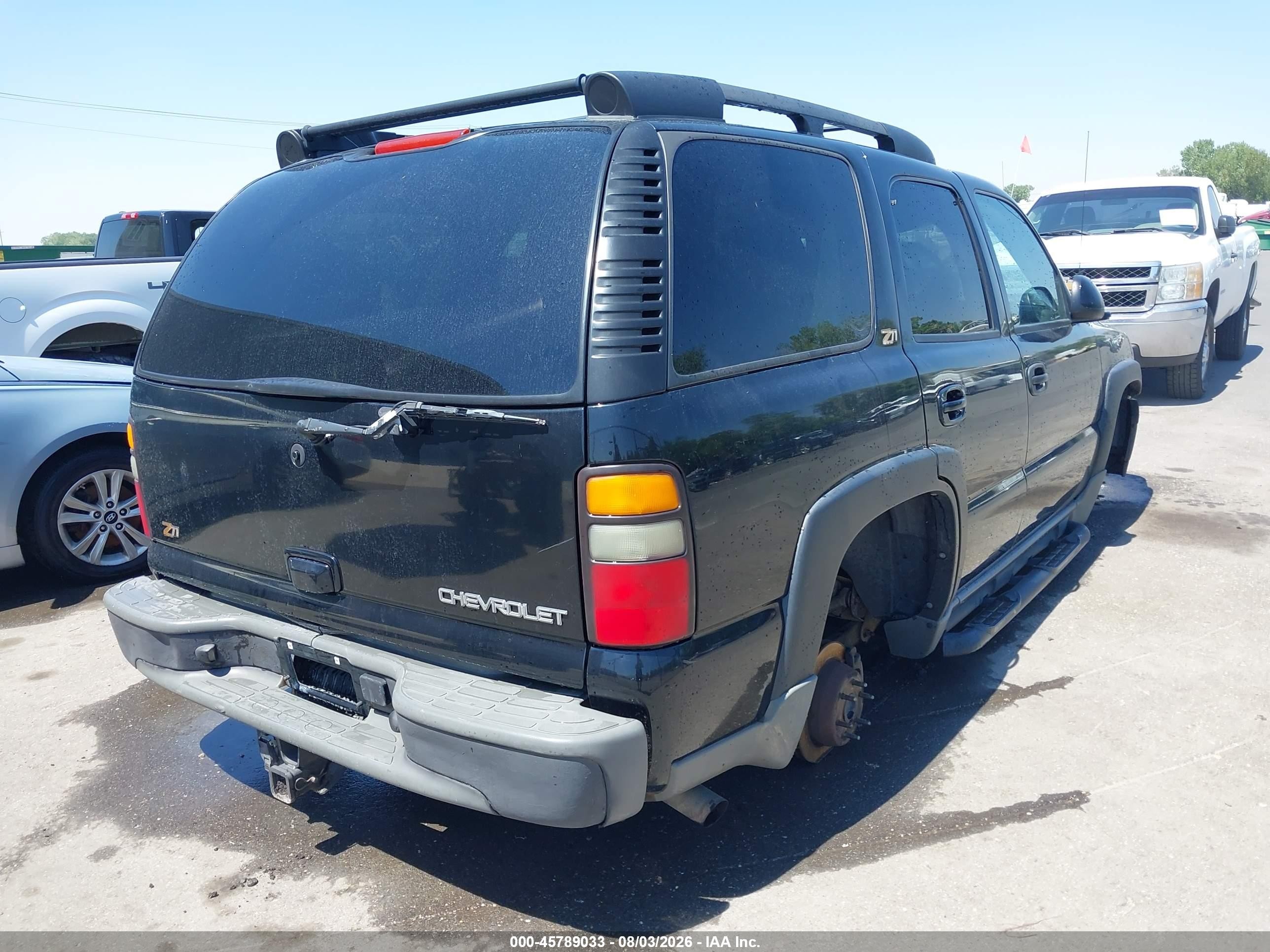 2004 Chevrolet Tahoe Z71 Black vin: 1GNEK13T44R253567