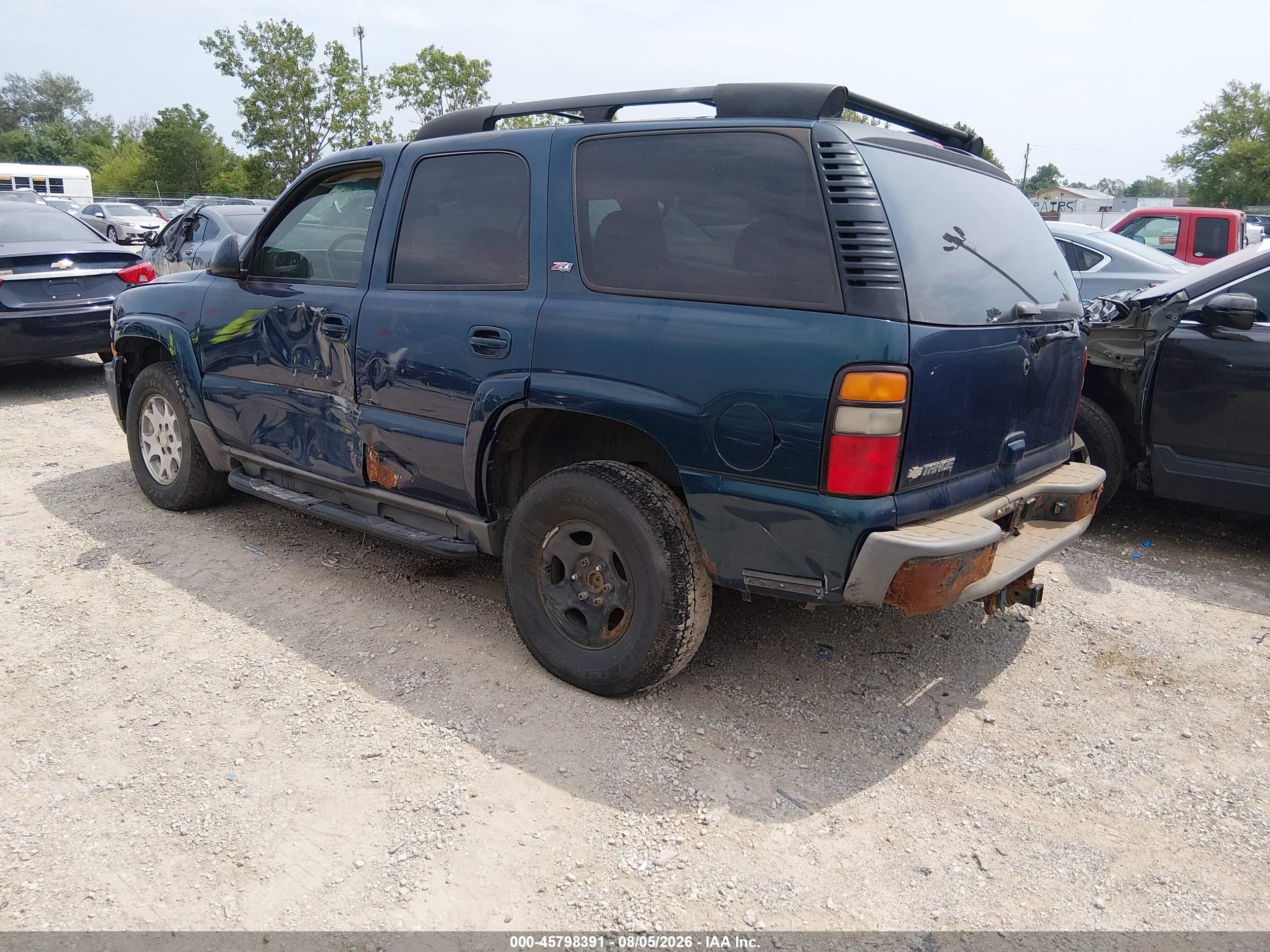 2006 Chevrolet Tahoe Z71 Blue vin: 1GNEK13T46R162608