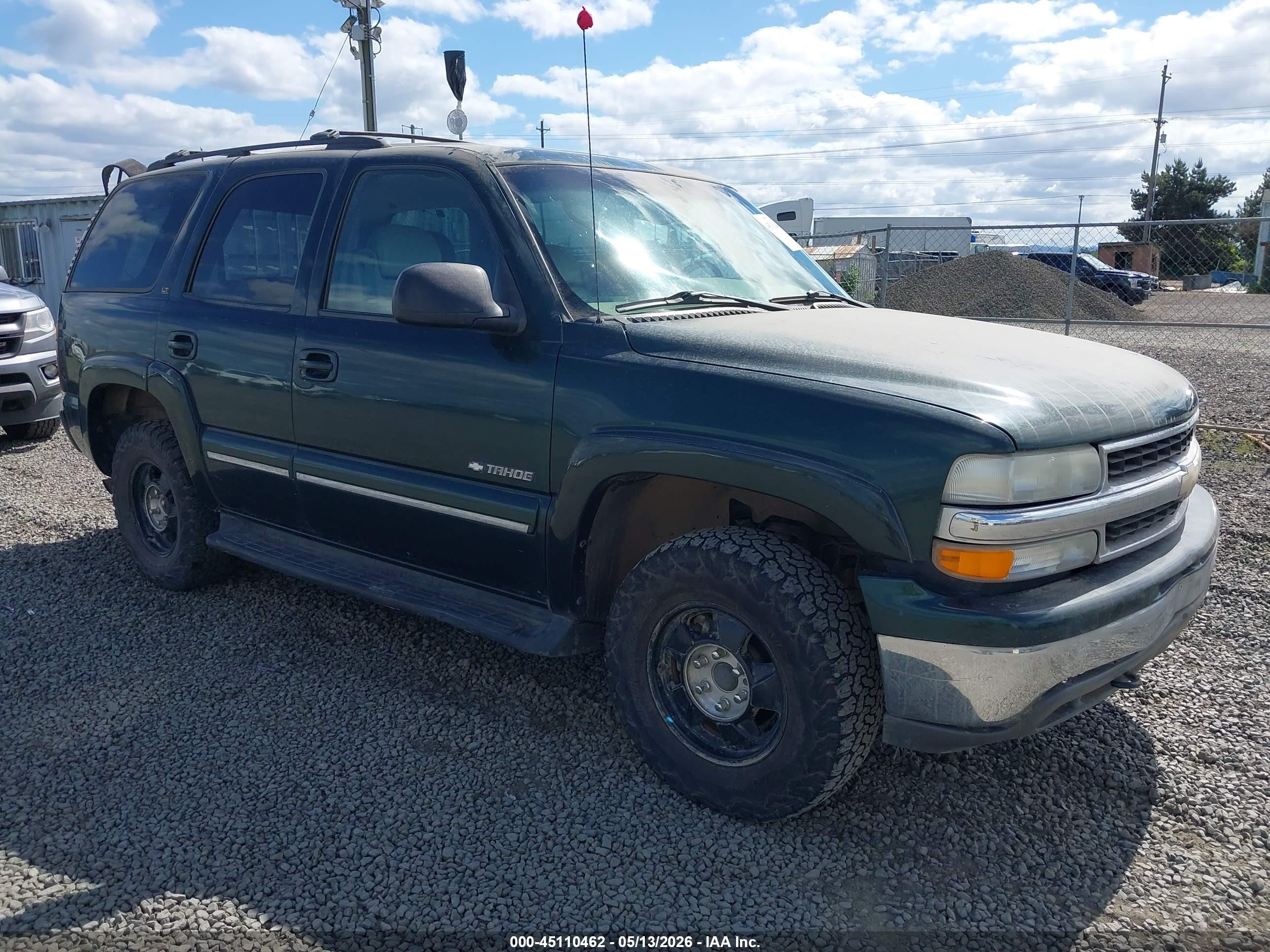 2001 Chevrolet Tahoe Lt Green vin: 1GNEK13T61R146581