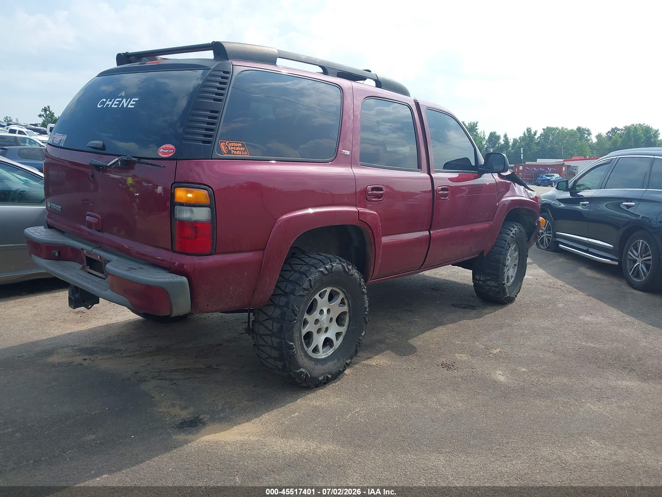 2006 Chevrolet Tahoe Z71 Maroon vin: 1GNEK13T66R114592