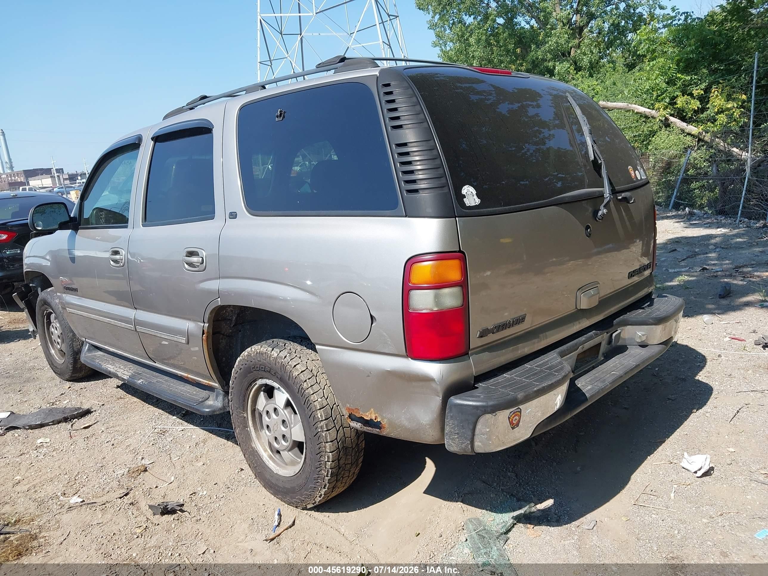 2001 Chevrolet Tahoe Lt Желто-коричневый vin: 1GNEK13T71R118921
