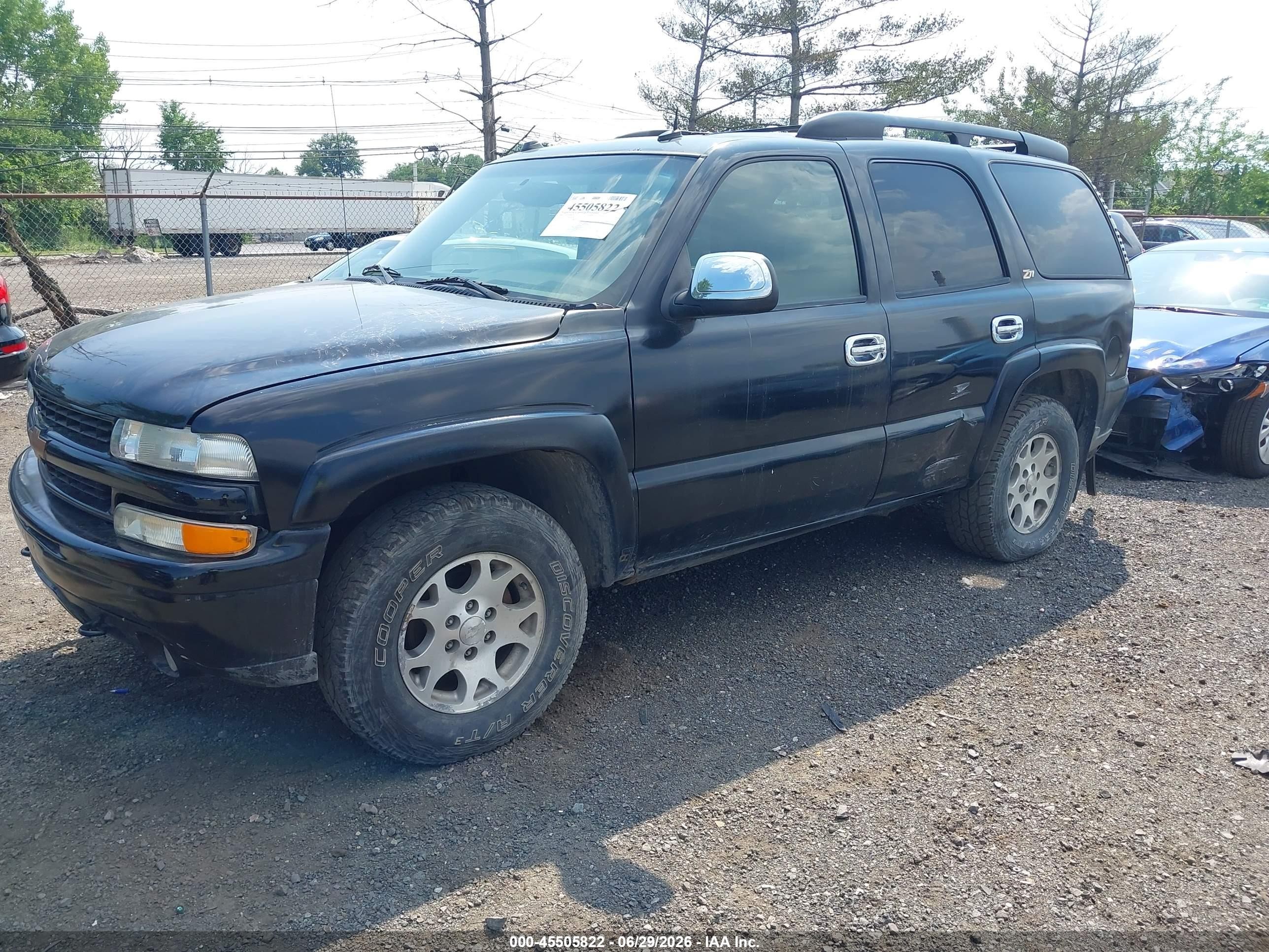 2004 Chevrolet Tahoe Z71 Black vin: 1GNEK13T74R110838