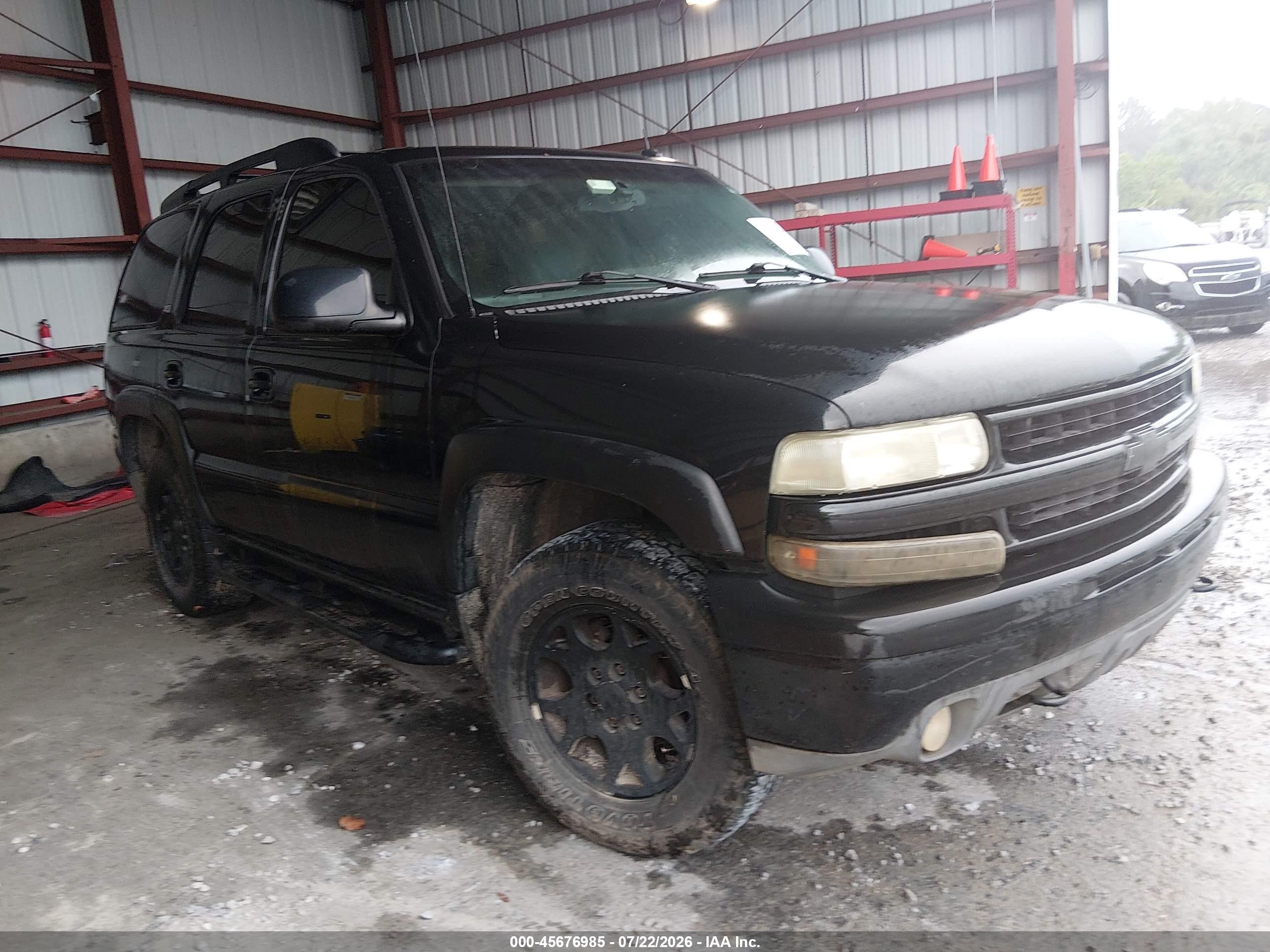 2005 Chevrolet Tahoe Z71 Black vin: 1GNEK13T75R129519