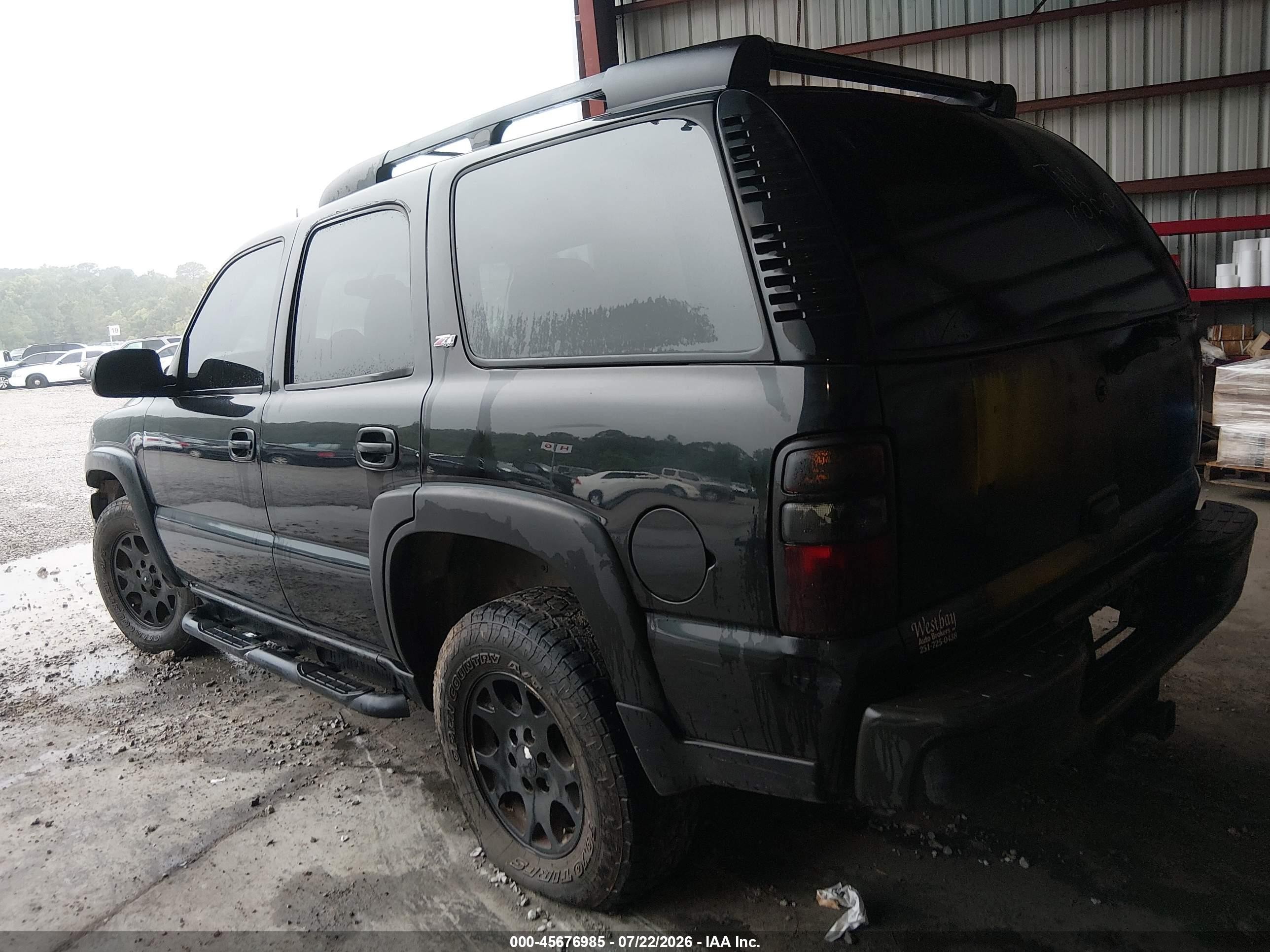 2005 Chevrolet Tahoe Z71 Black vin: 1GNEK13T75R129519