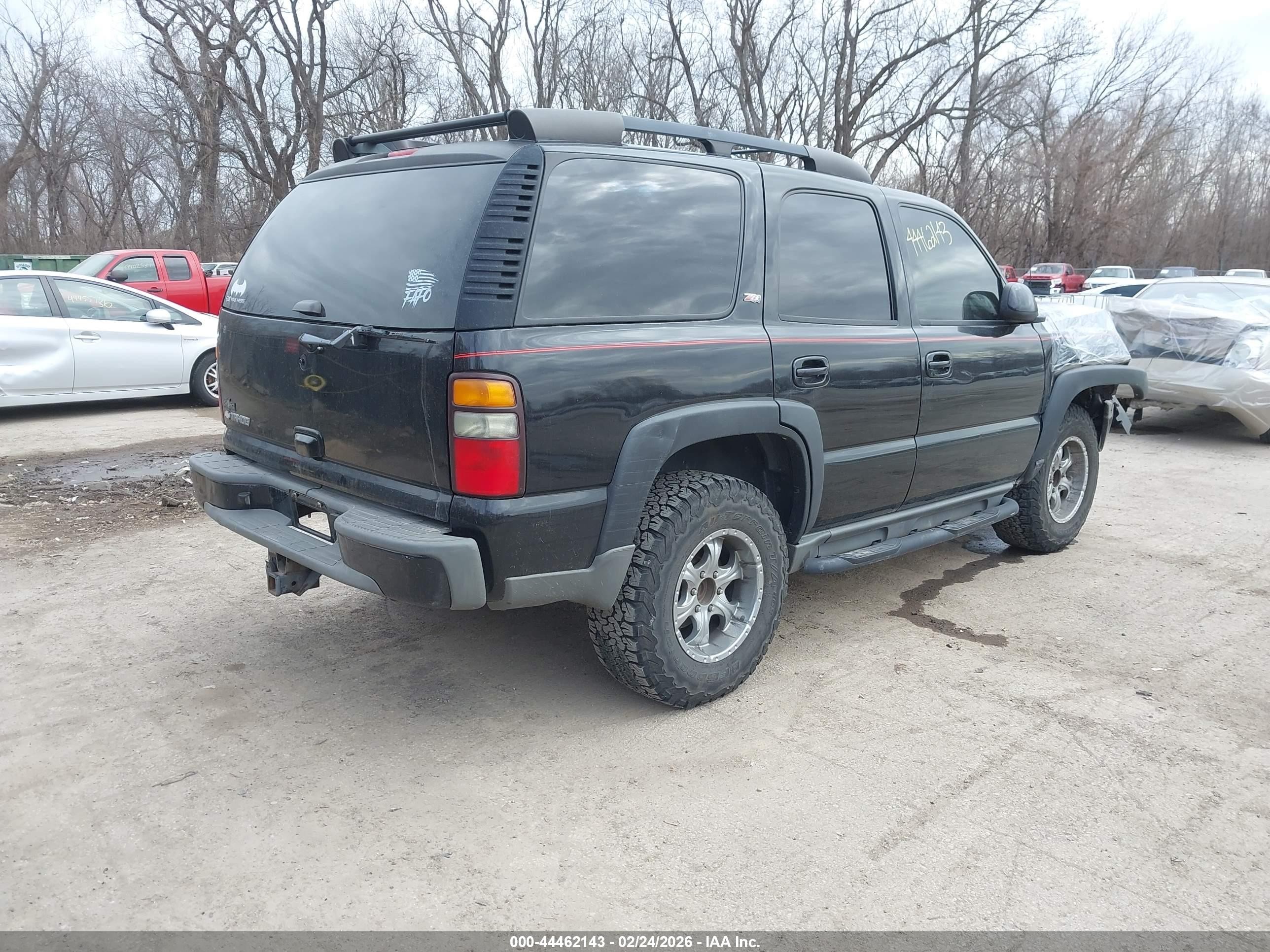 2006 Chevrolet Tahoe Z71 Black vin: 1GNEK13T76R115346