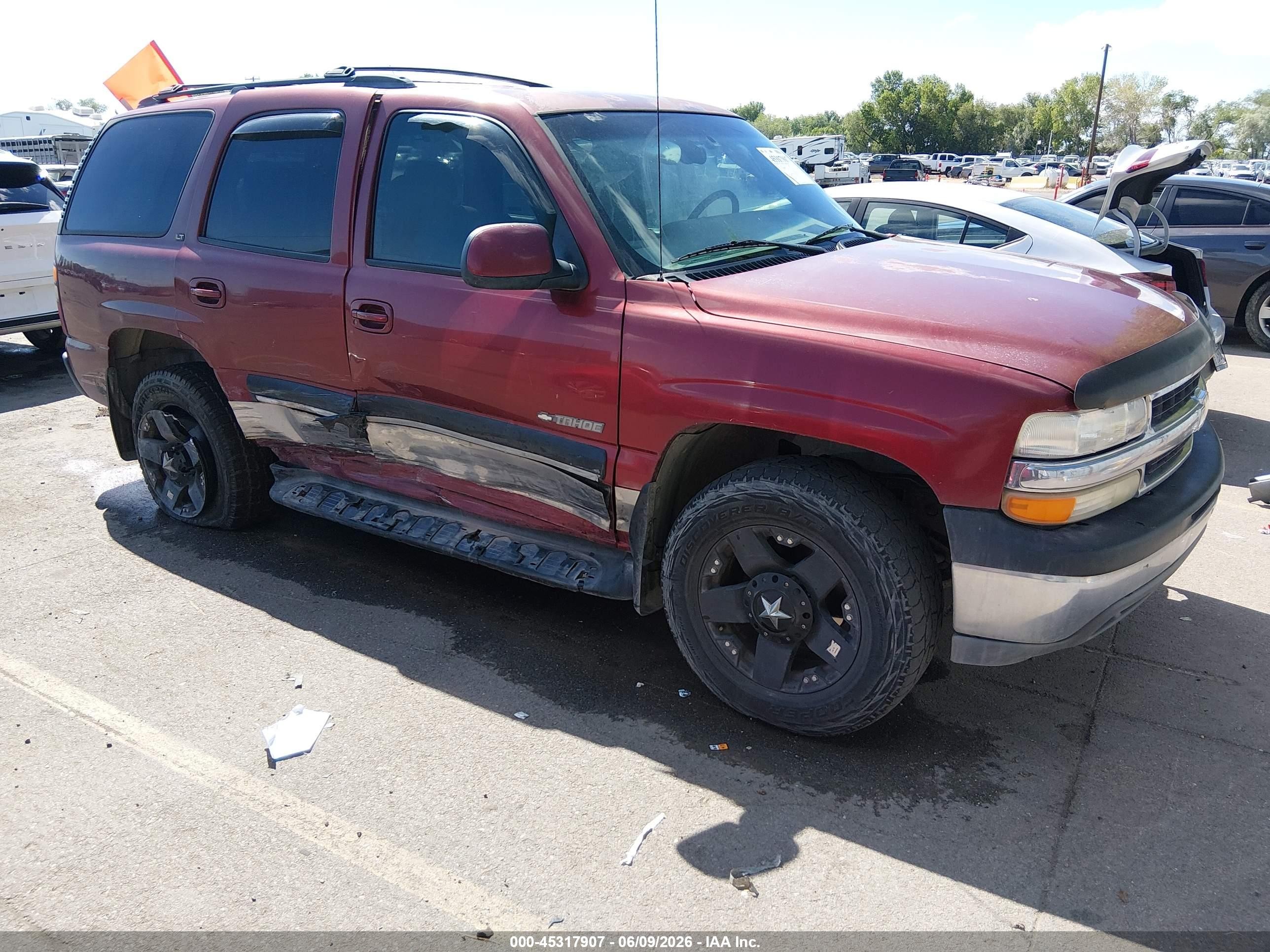 2001 Chevrolet Tahoe Lt Red vin: 1GNEK13T81J169116