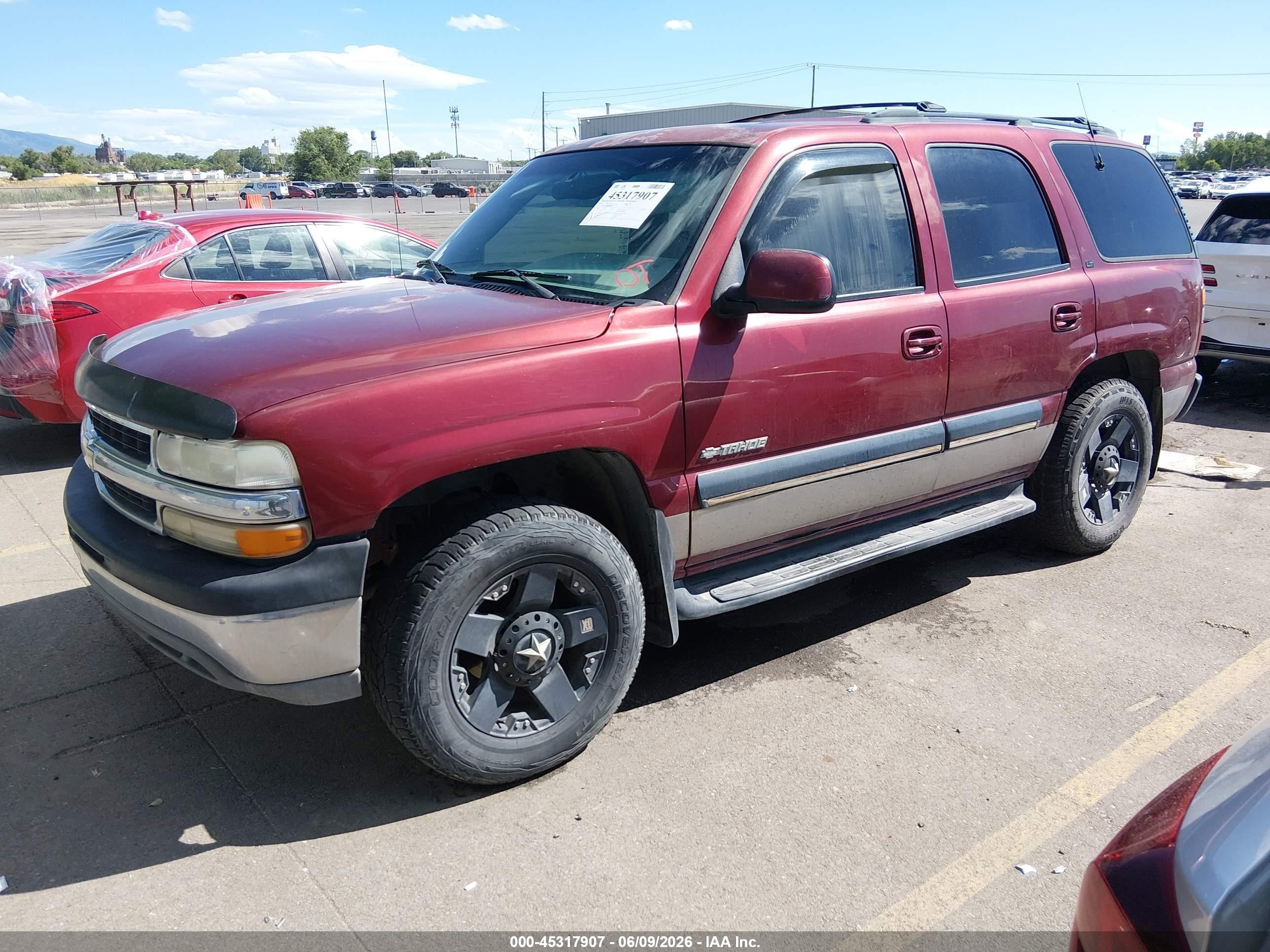 2001 Chevrolet Tahoe Lt Red vin: 1GNEK13T81J169116