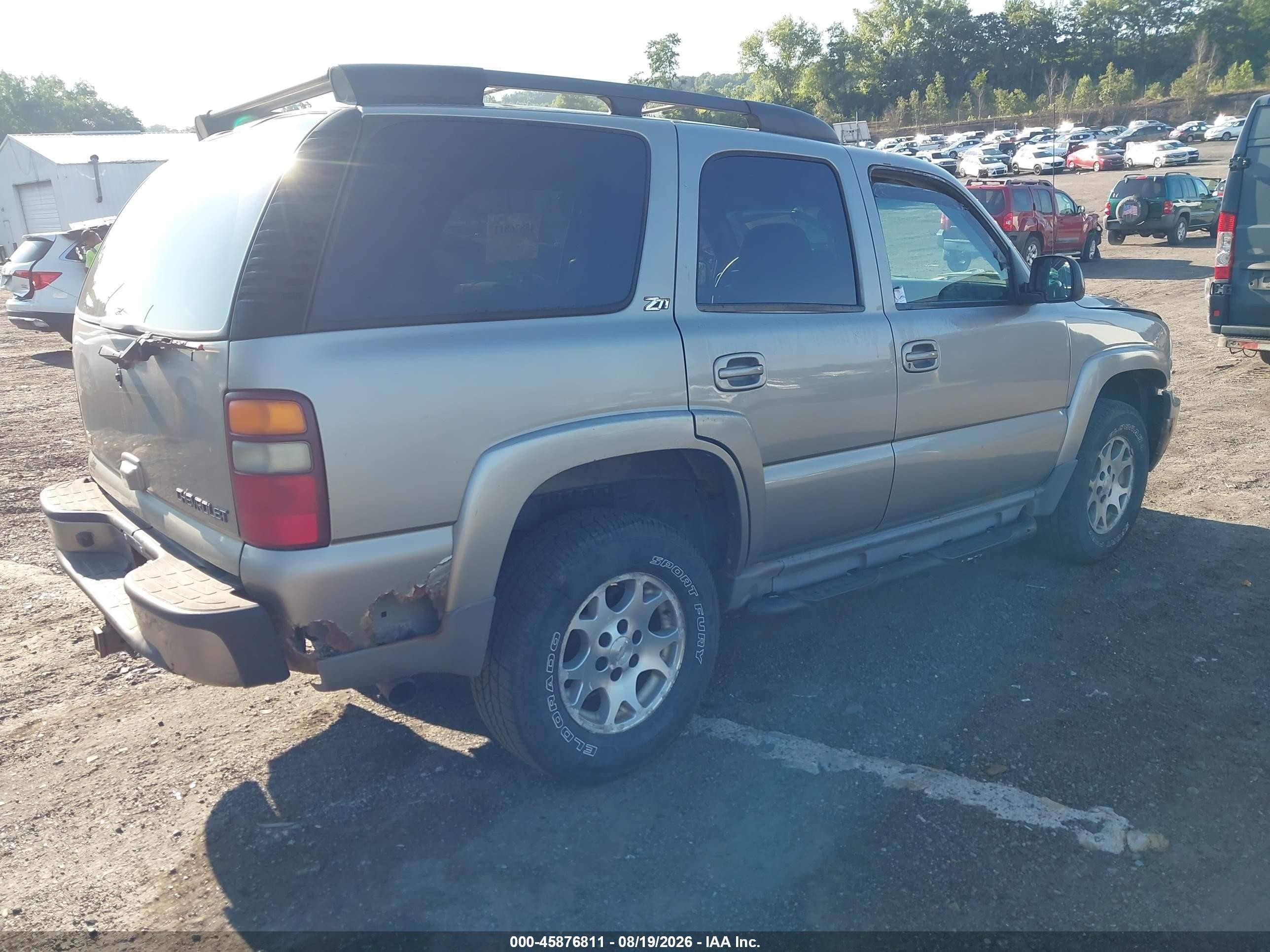 2001 Chevrolet Tahoe Ls Tan vin: 1GNEK13T81R216078