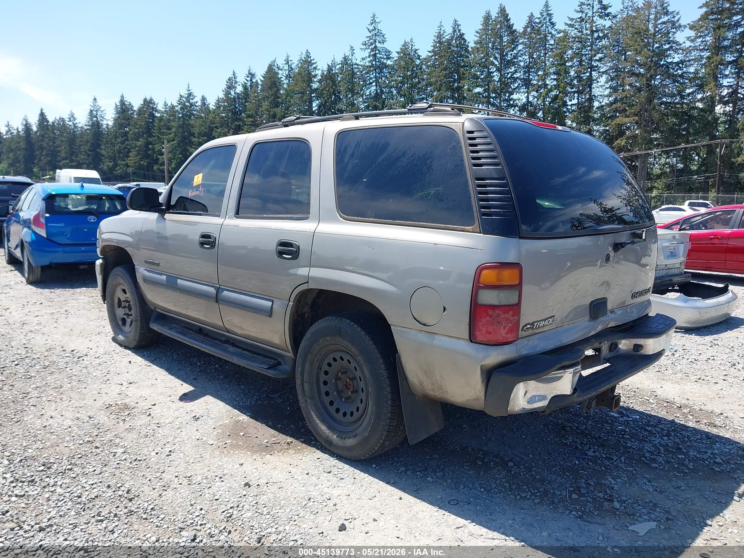 2003 Chevrolet Tahoe Ls Gray vin: 1GNEK13T83J133638