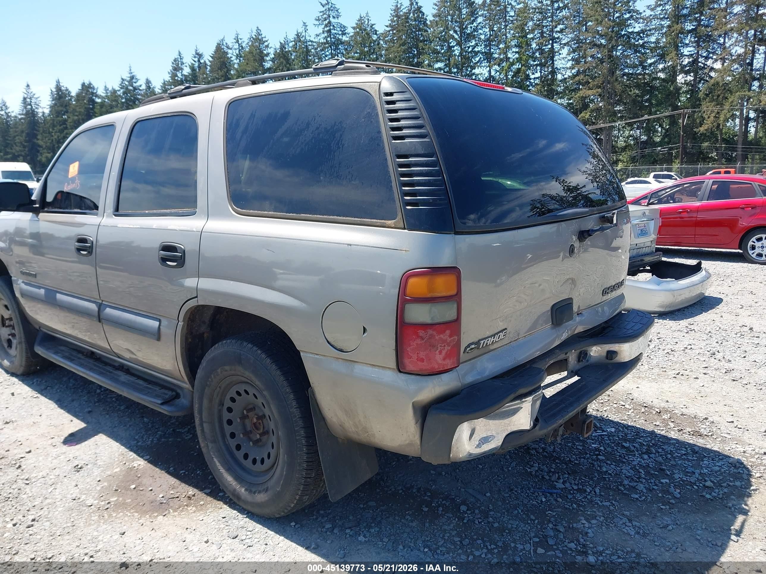 2003 Chevrolet Tahoe Ls Gray vin: 1GNEK13T83J133638