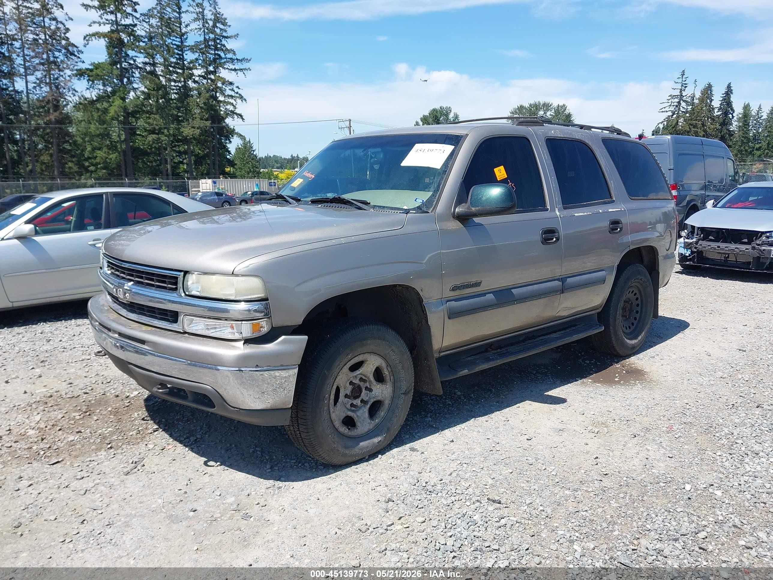 2003 Chevrolet Tahoe Ls Gray vin: 1GNEK13T83J133638