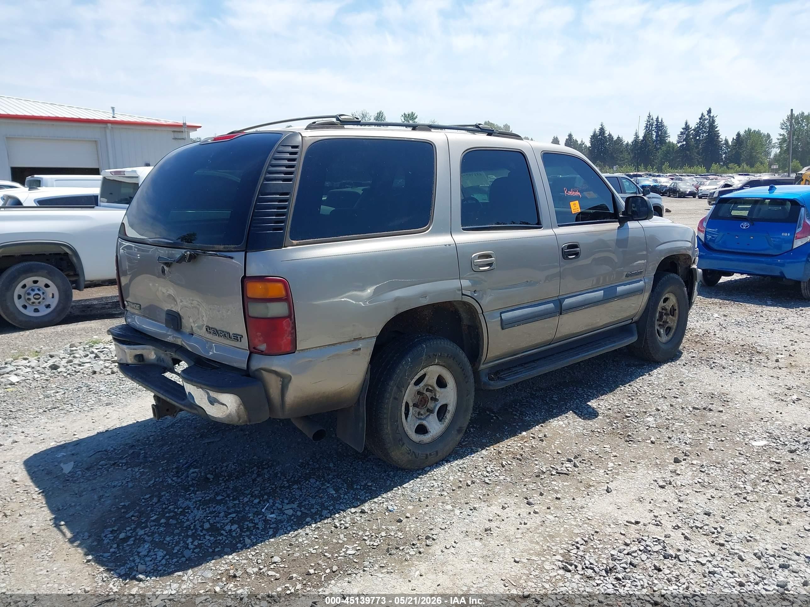 2003 Chevrolet Tahoe Ls Gray vin: 1GNEK13T83J133638