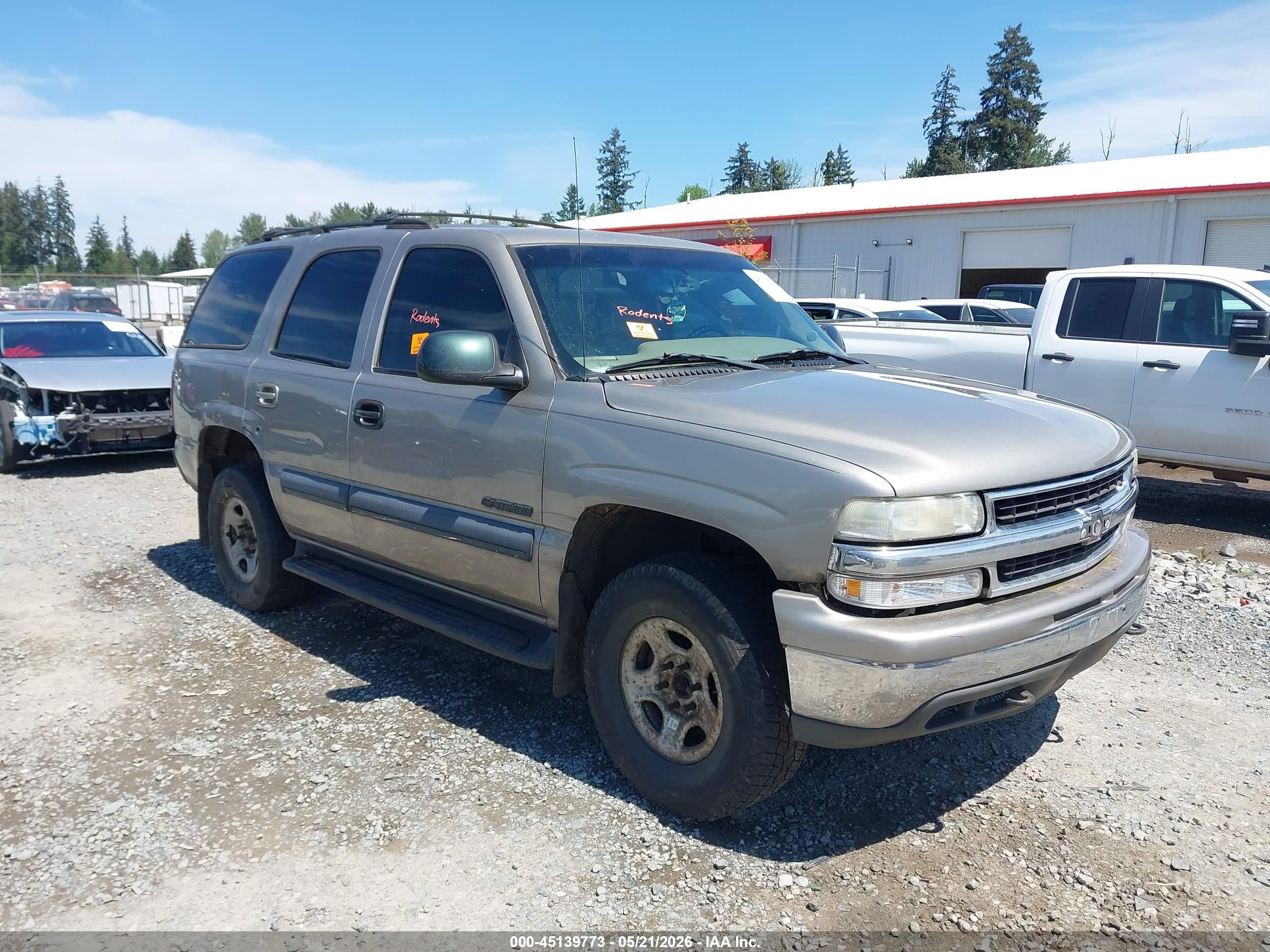 2003 Chevrolet Tahoe Ls Gray vin: 1GNEK13T83J133638