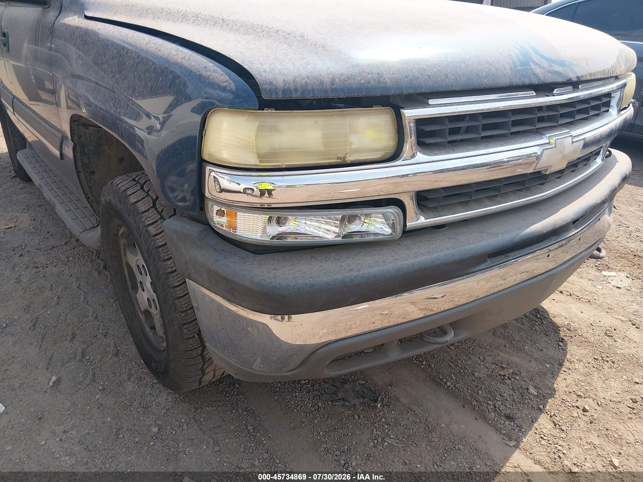 2005 Chevrolet Tahoe Ls Blue vin: 1GNEK13T85R267358