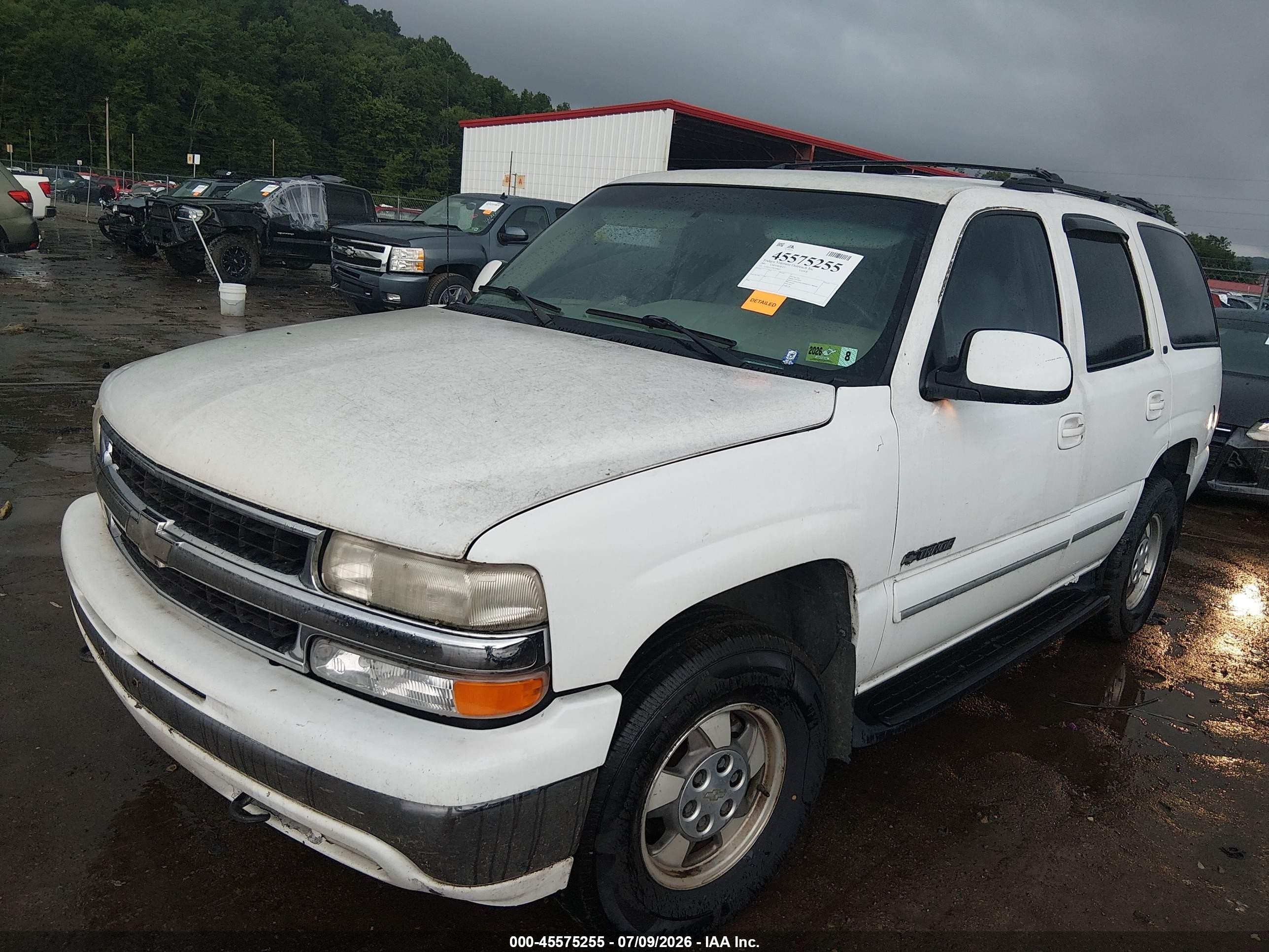 2001 Chevrolet Tahoe Lt White vin: 1GNEK13T91J158447