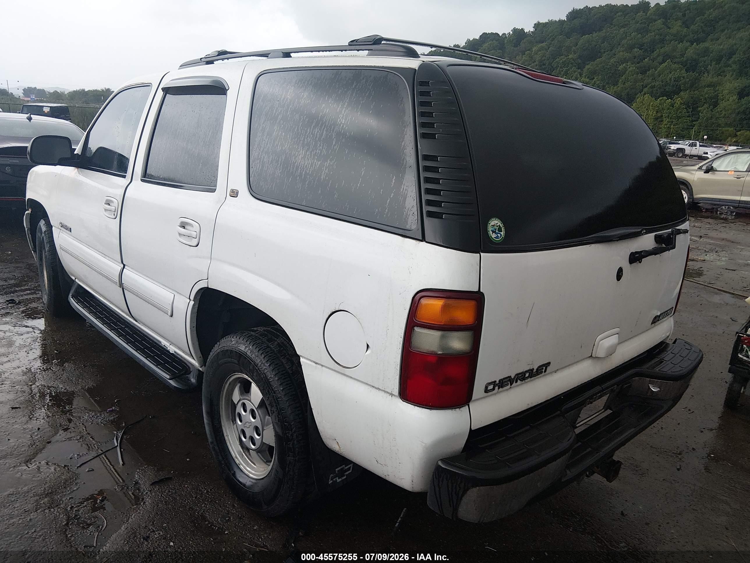 2001 Chevrolet Tahoe Lt White vin: 1GNEK13T91J158447