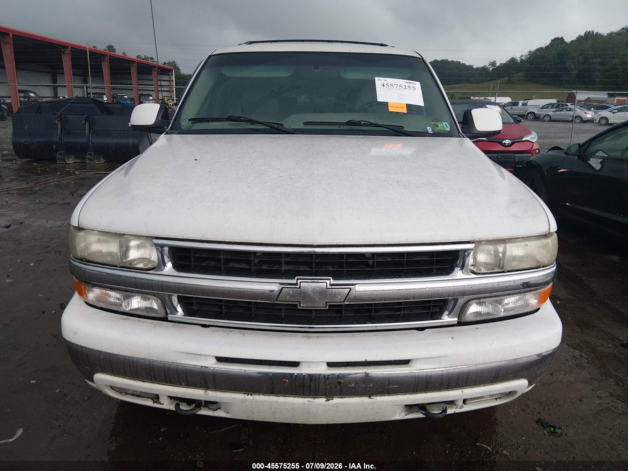 2001 Chevrolet Tahoe Lt White vin: 1GNEK13T91J158447