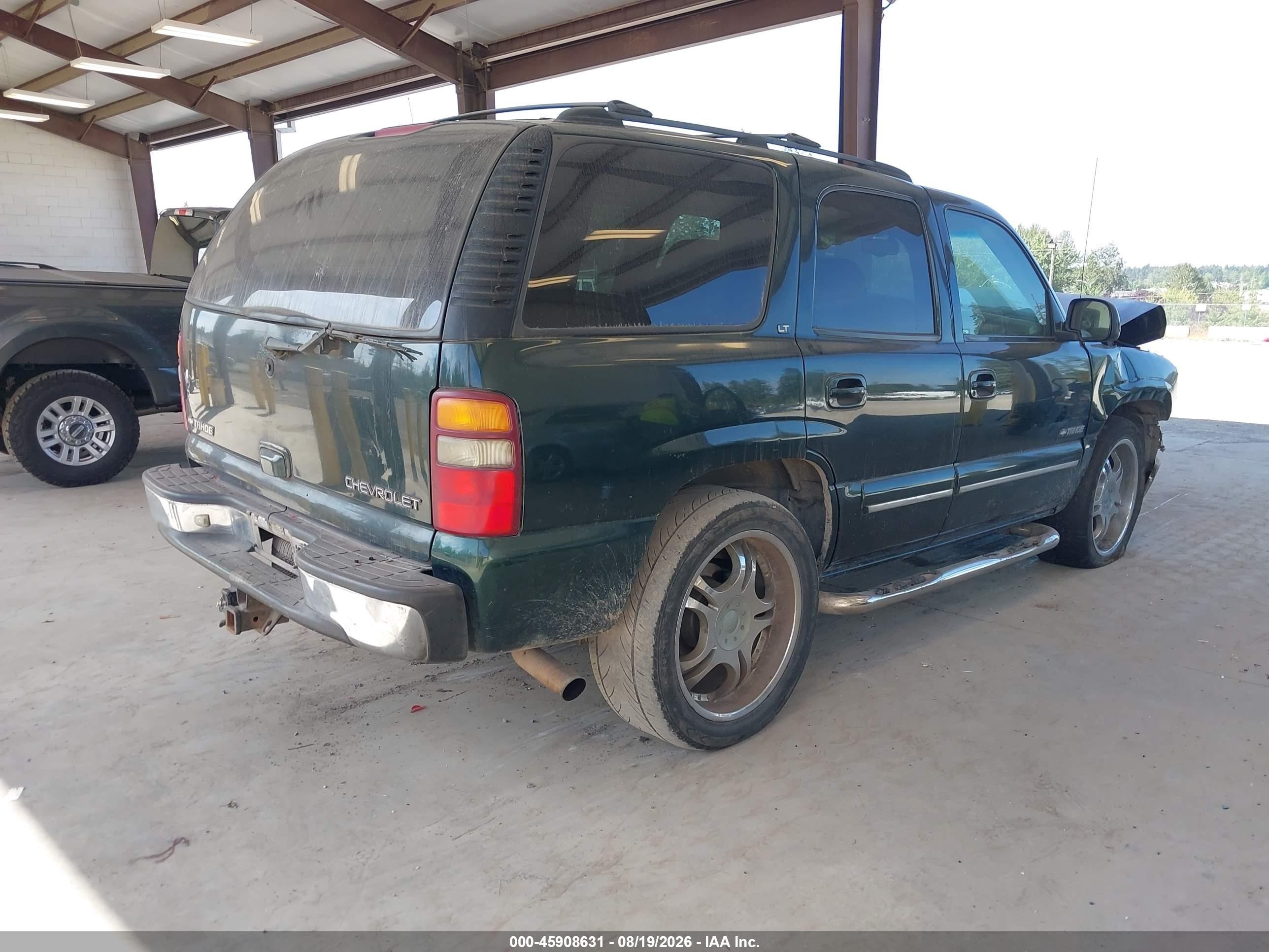 2001 Chevrolet Tahoe Lt Зеленый vin: 1GNEK13T91J266731