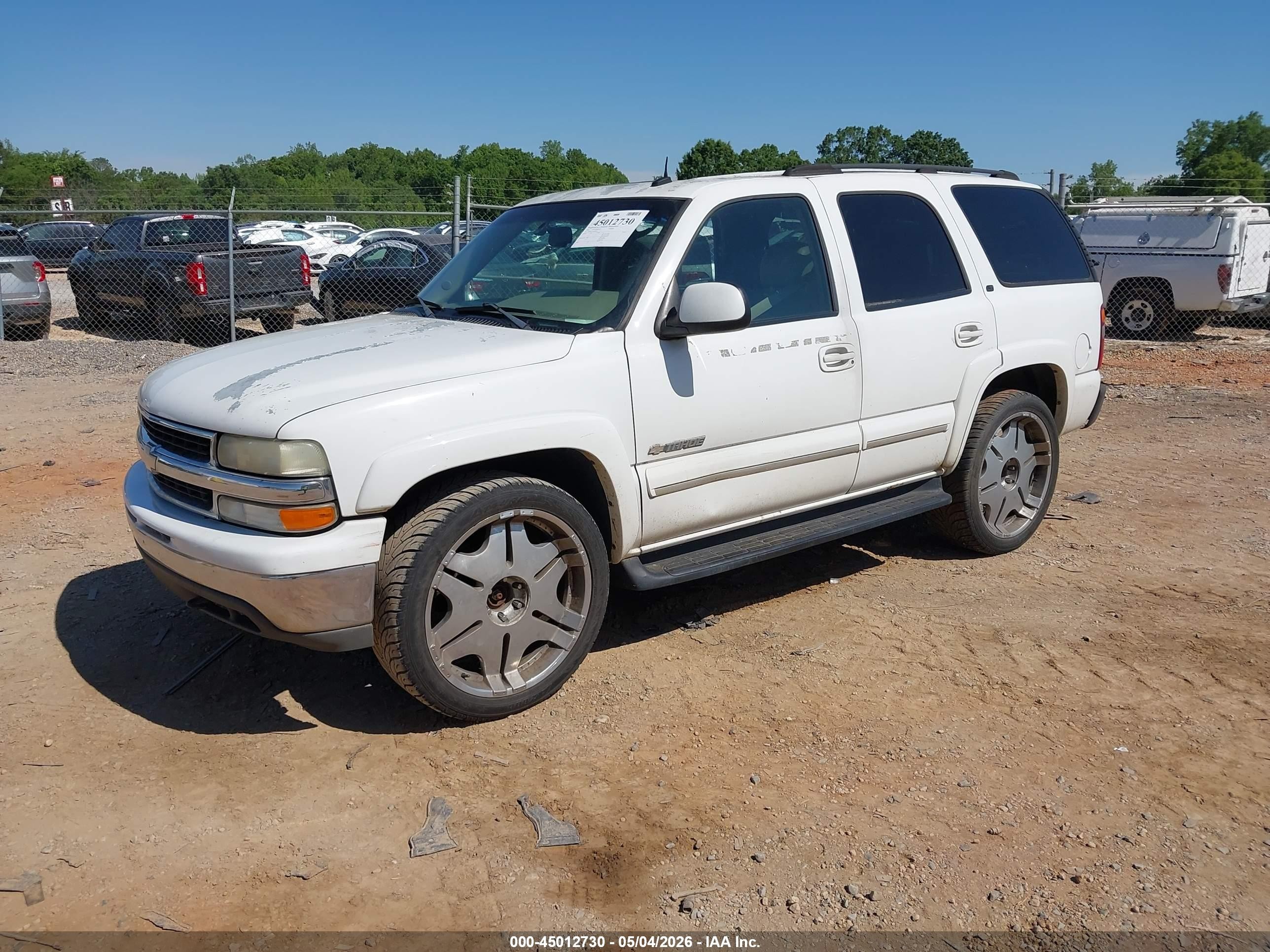 2003 Chevrolet Tahoe Lt White vin: 1GNEK13T93J240293
