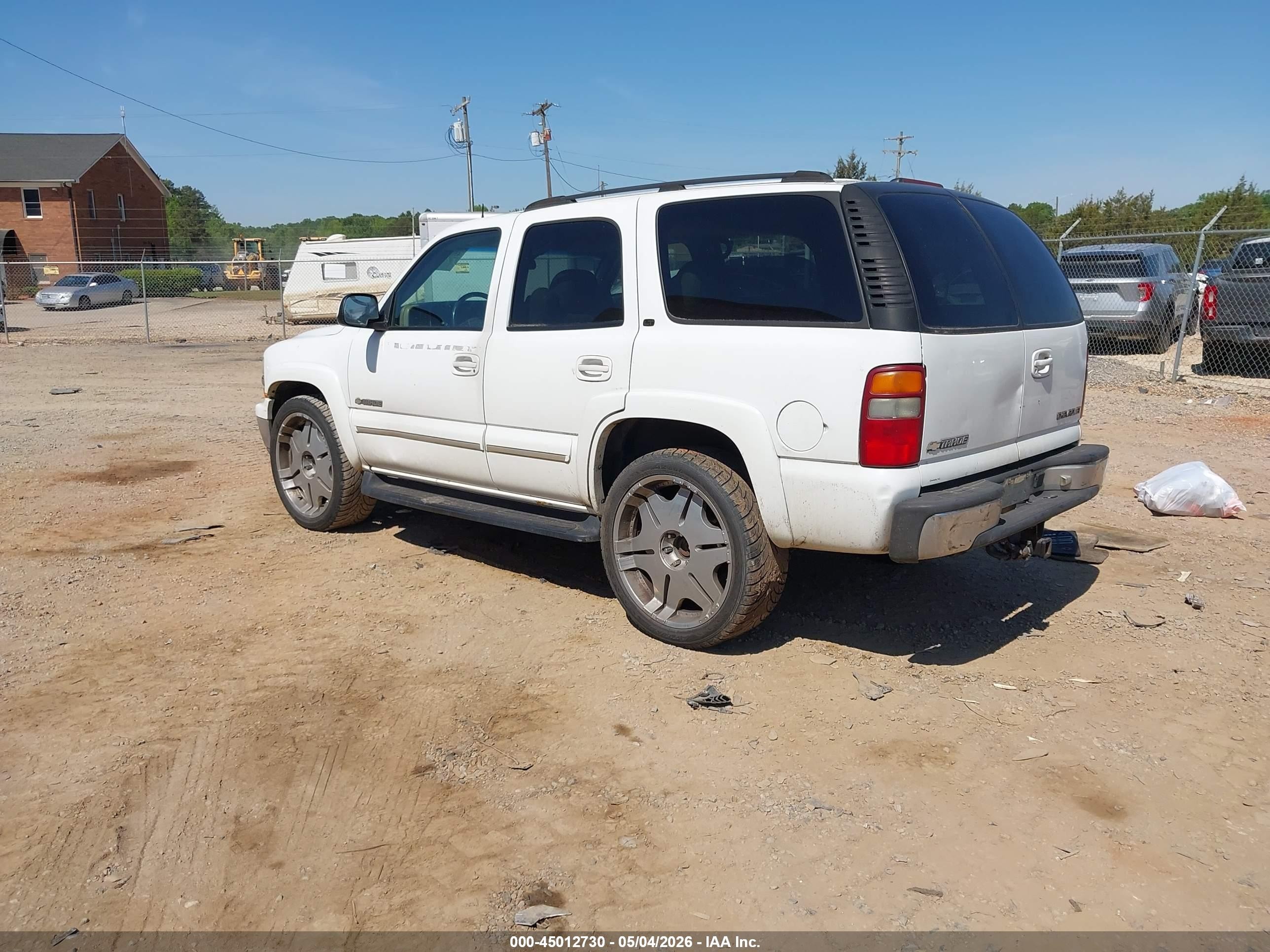 2003 Chevrolet Tahoe Lt White vin: 1GNEK13T93J240293