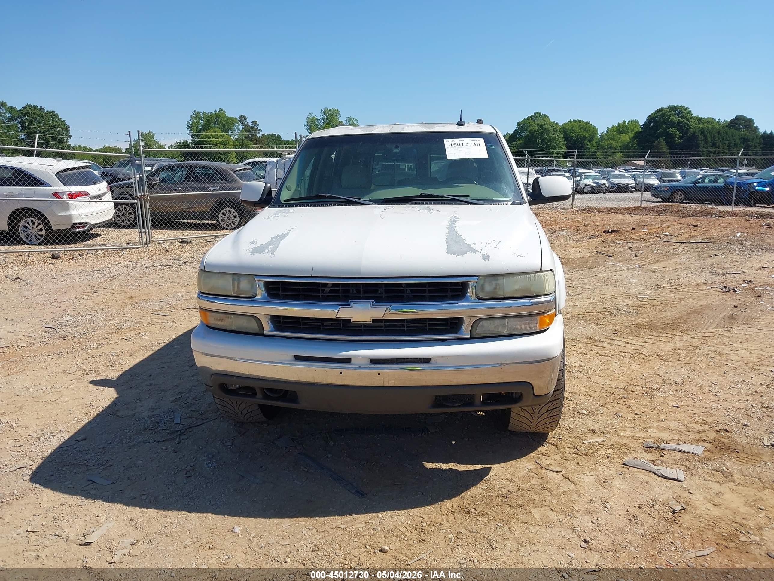 2003 Chevrolet Tahoe Lt White vin: 1GNEK13T93J240293