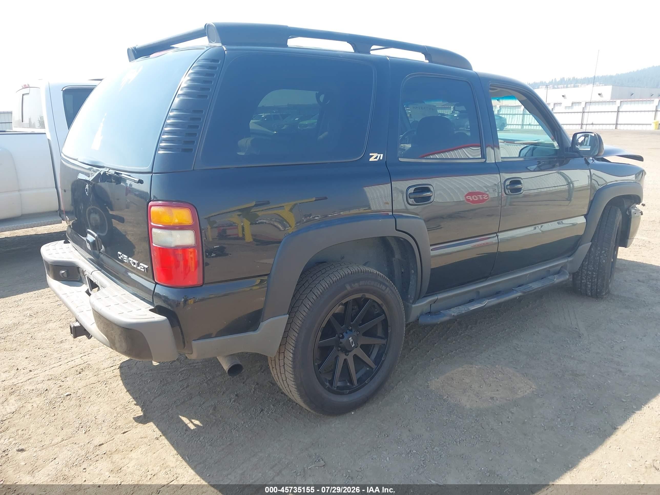 2003 Chevrolet Tahoe Z71 Черный vin: 1GNEK13T93R280939