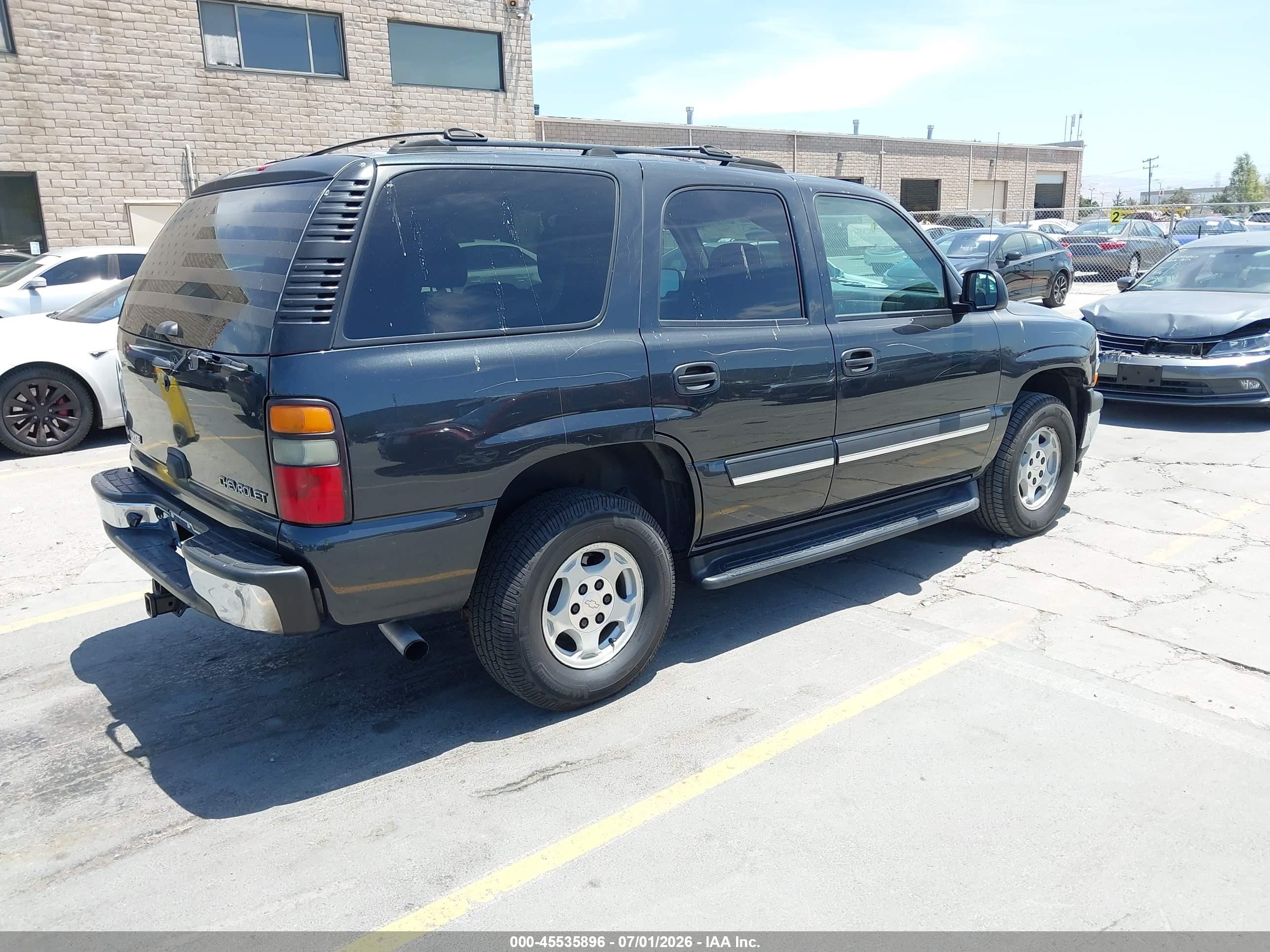 2005 Chevrolet Tahoe Ls Black vin: 1GNEK13T95J166540