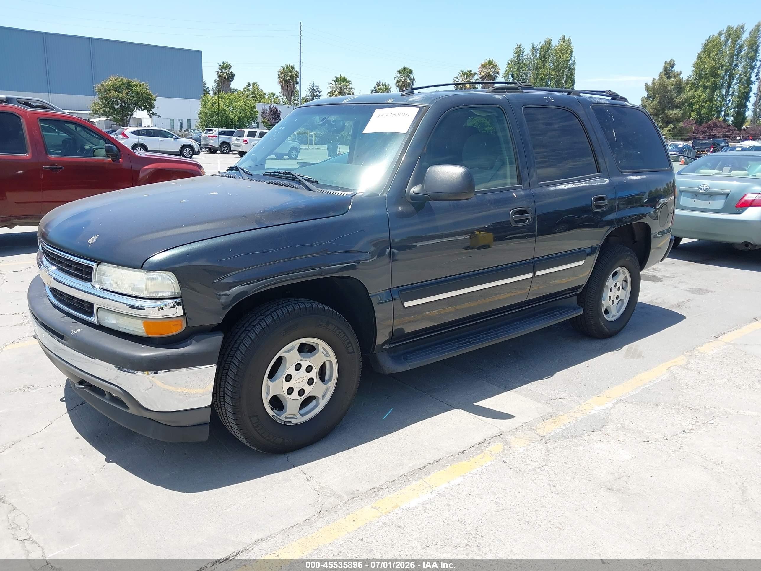 2005 Chevrolet Tahoe Ls Black vin: 1GNEK13T95J166540