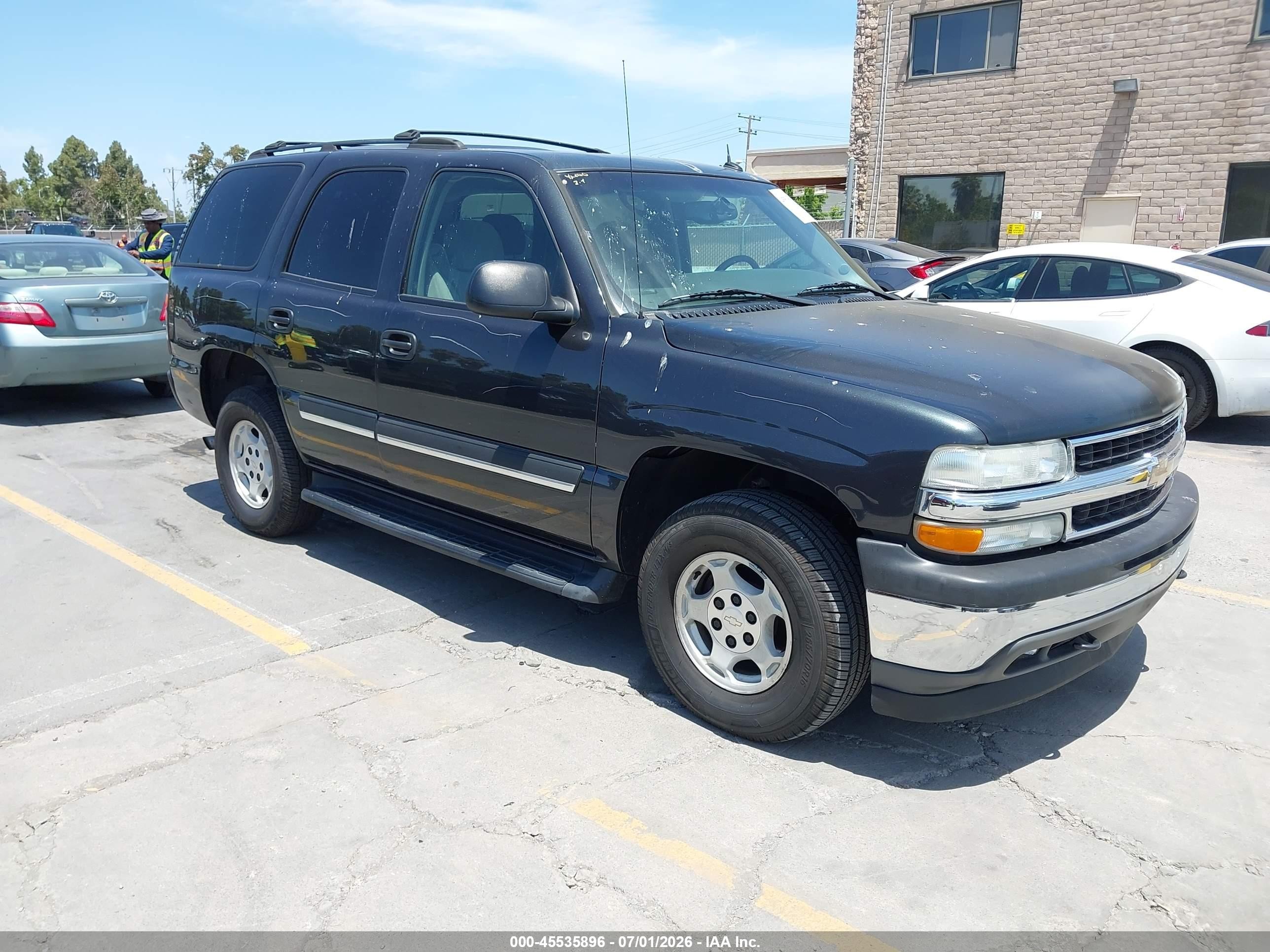 2005 Chevrolet Tahoe Ls Black vin: 1GNEK13T95J166540