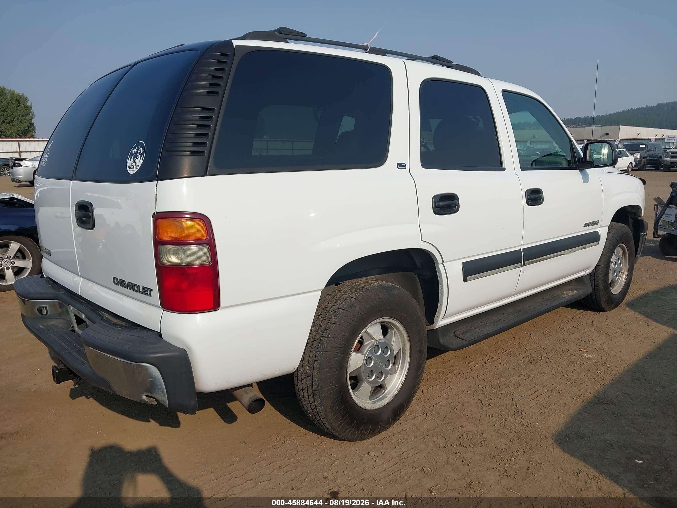 2002 Chevrolet Tahoe Ls White vin: 1GNEK13V02J287907
