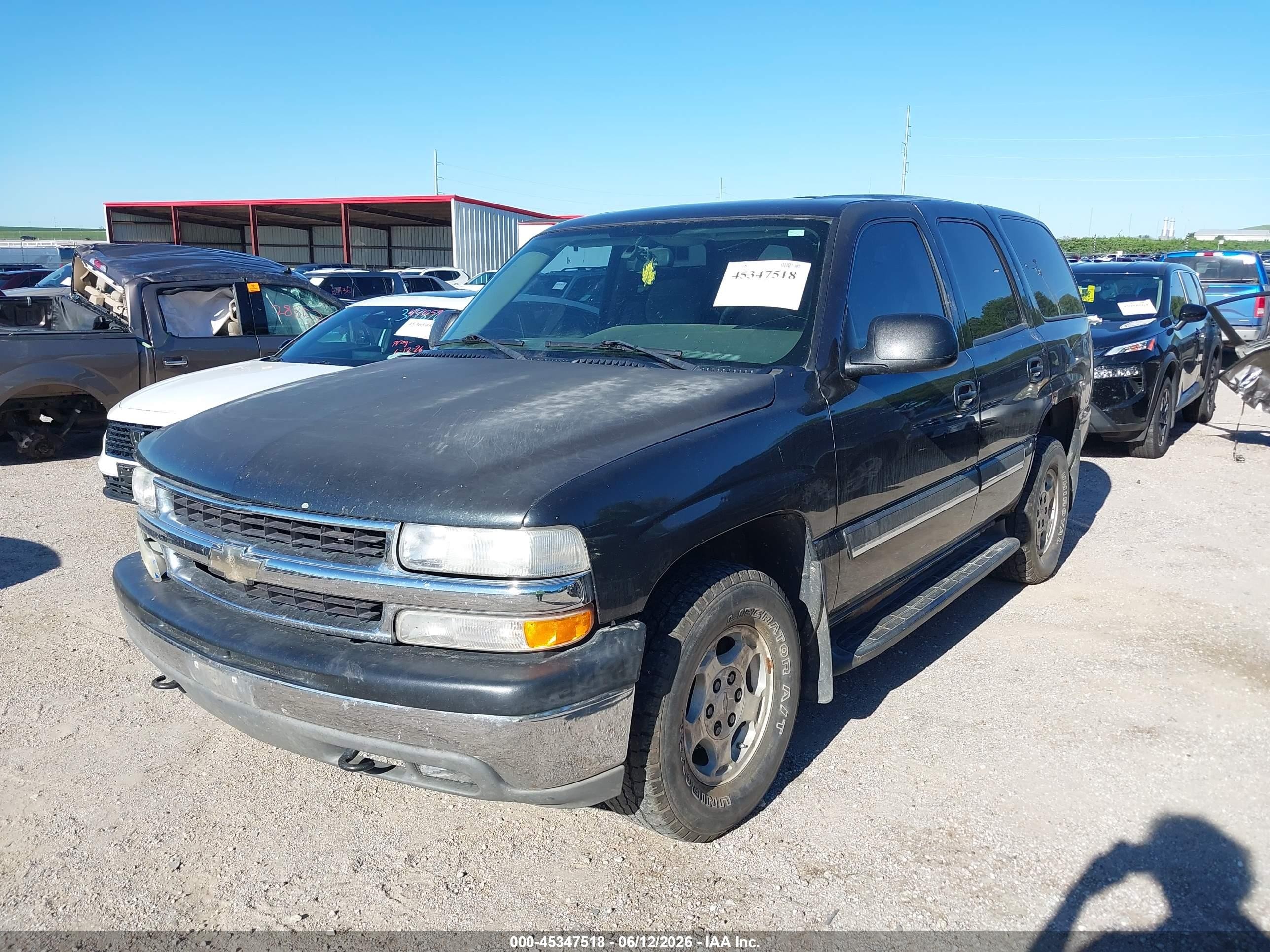 2004 Chevrolet Tahoe Ls Black vin: 1GNEK13V44J193693