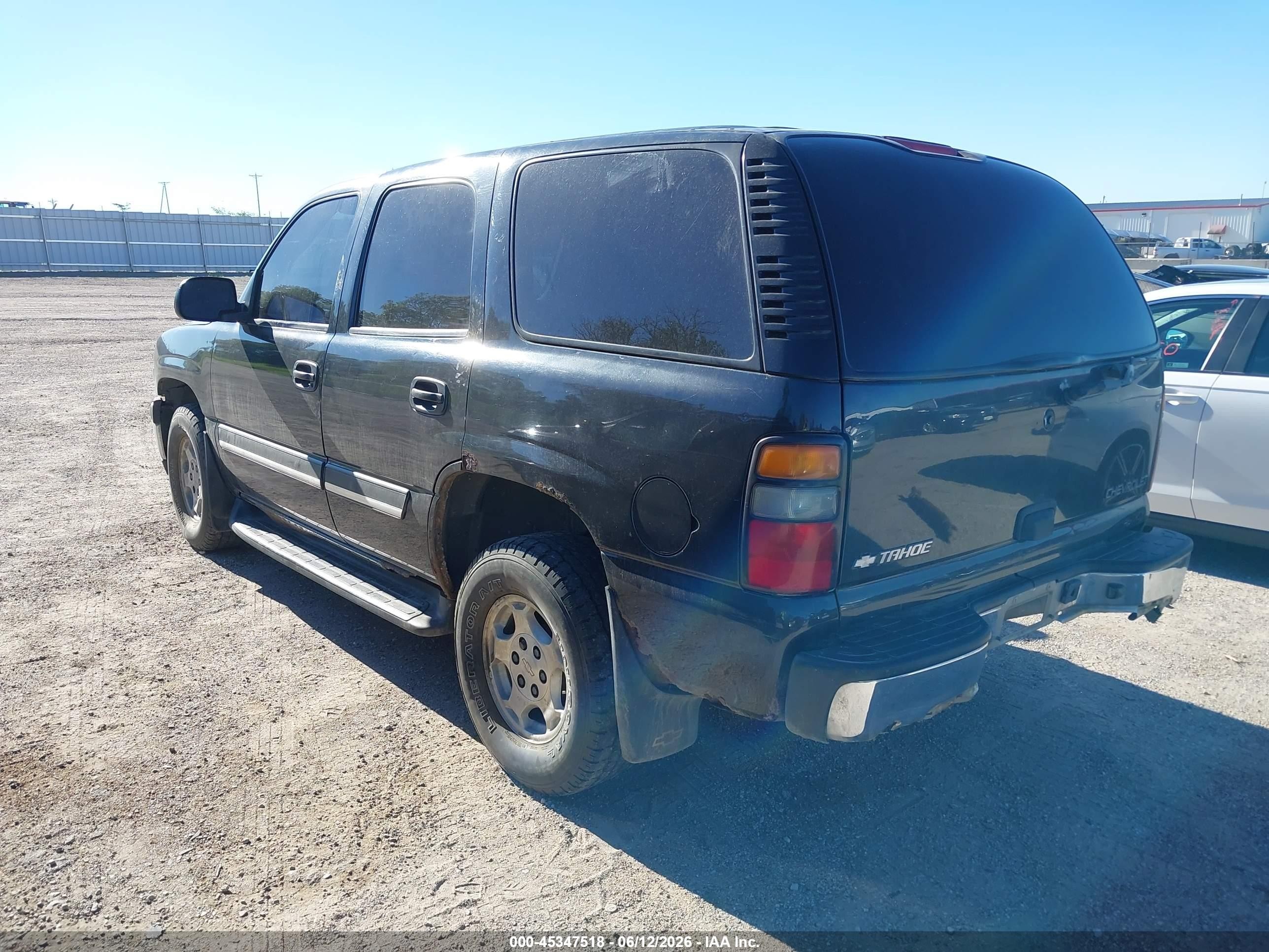 2004 Chevrolet Tahoe Ls Black vin: 1GNEK13V44J193693