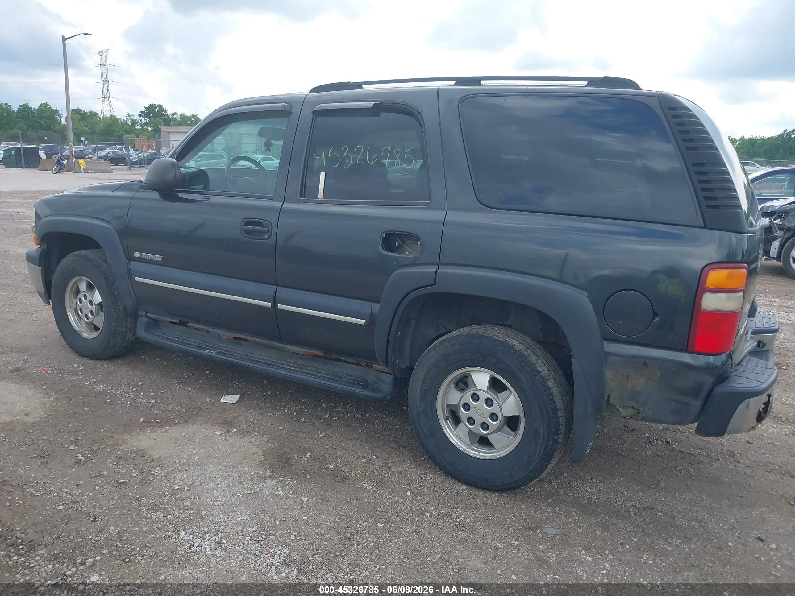2003 Chevrolet Tahoe Ls Black vin: 1GNEK13V73R288071