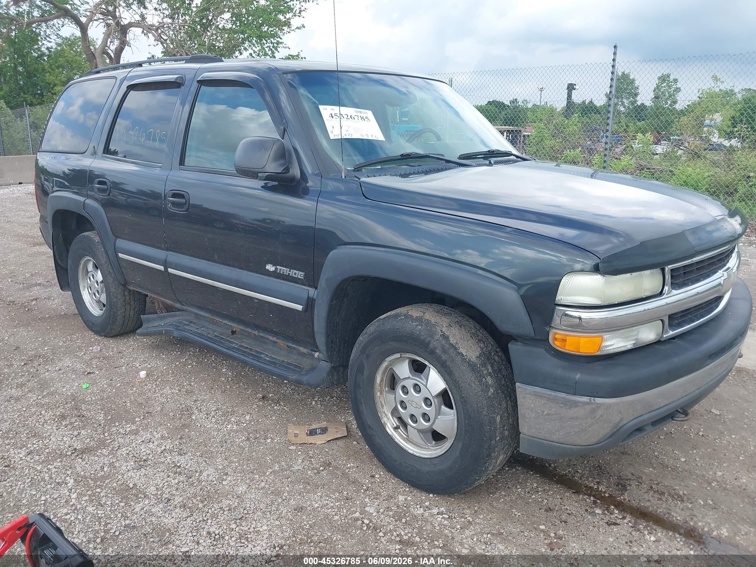 2003 Chevrolet Tahoe Ls Black vin: 1GNEK13V73R288071