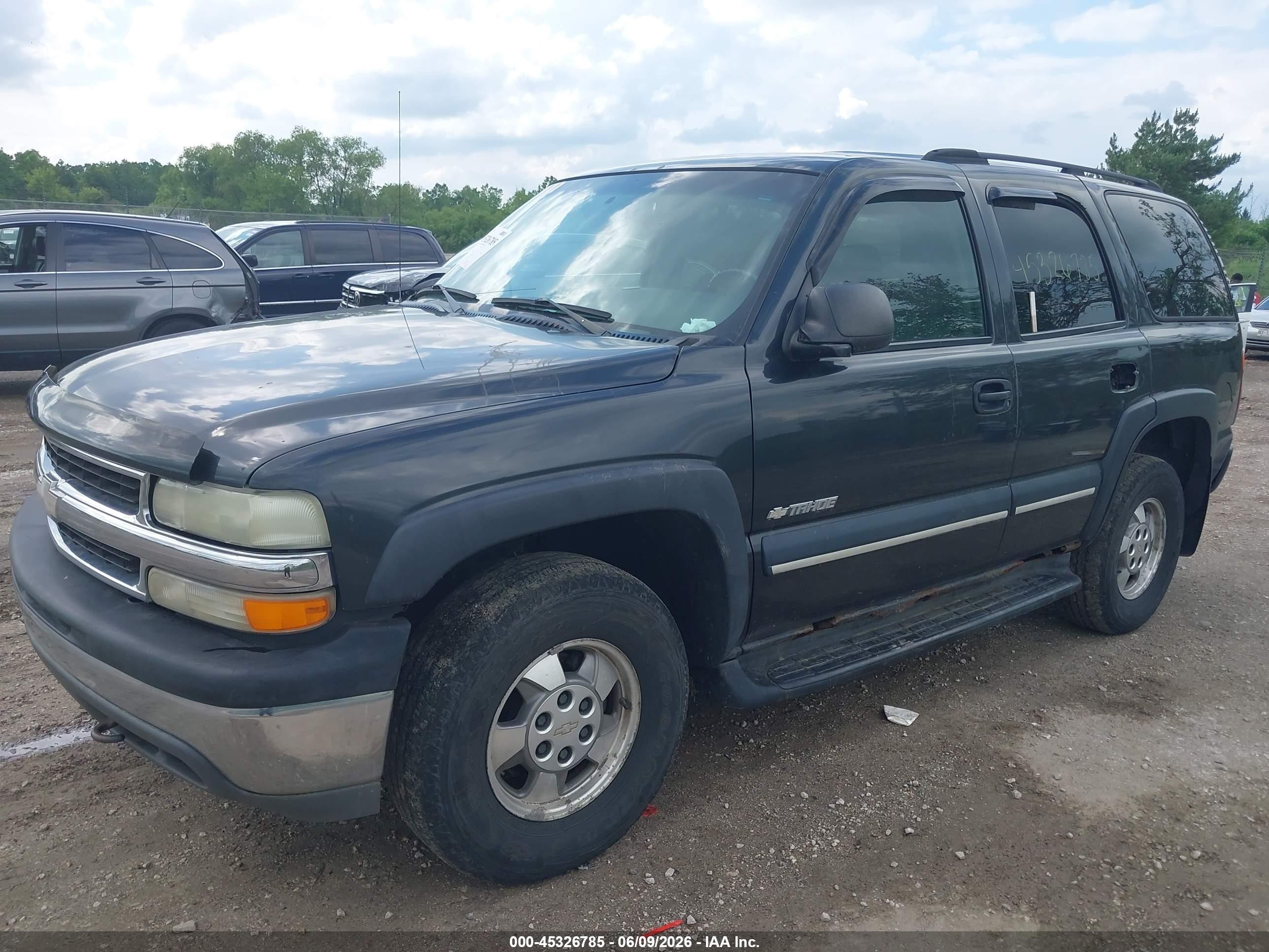 2003 Chevrolet Tahoe Ls Black vin: 1GNEK13V73R288071