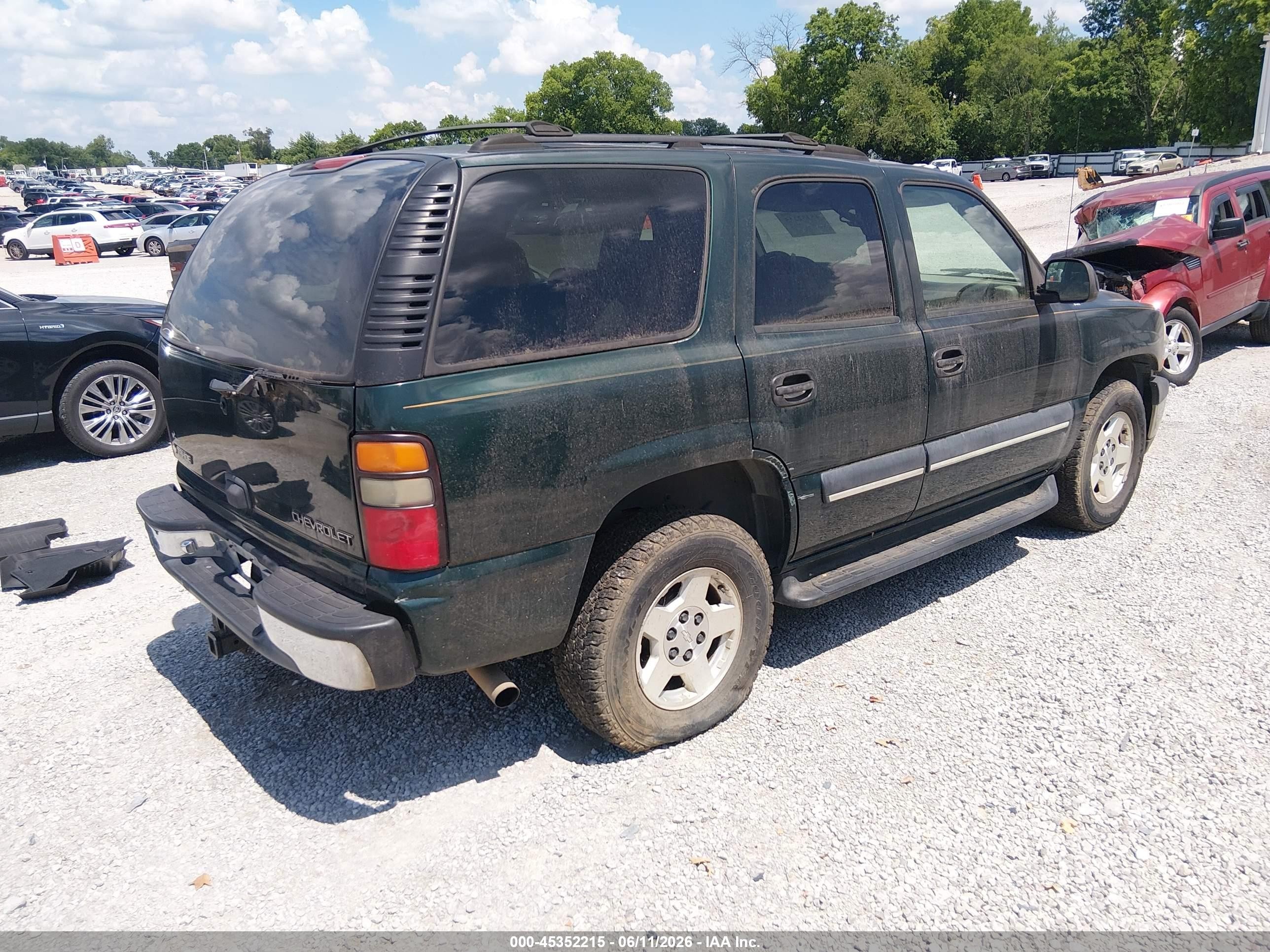 2004 Chevrolet Tahoe Ls Green vin: 1GNEK13Z04J164615