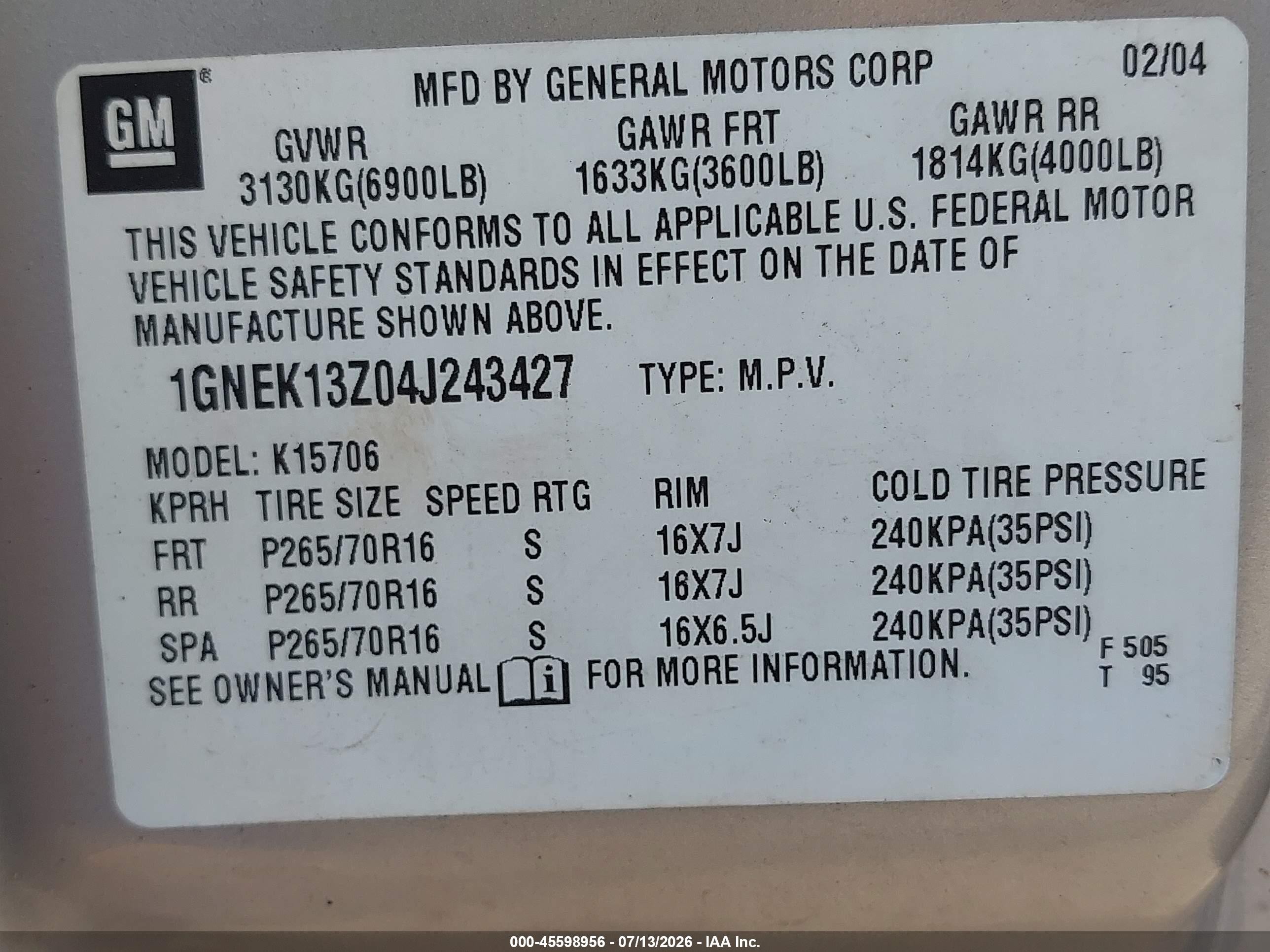 2004 Chevrolet Tahoe Ls Серебряный vin: 1GNEK13Z04J243427