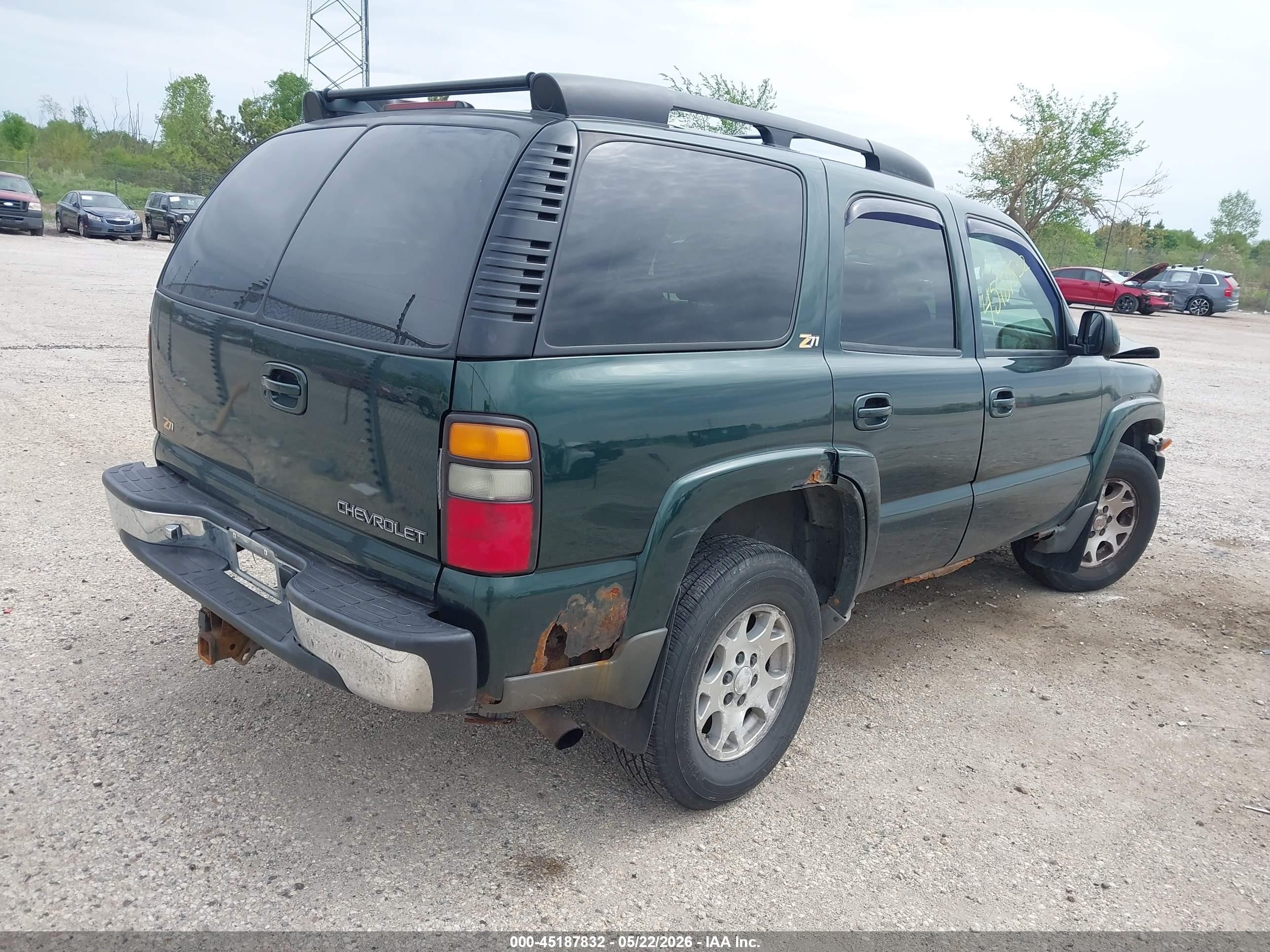 2004 Chevrolet Tahoe Z71 Green vin: 1GNEK13Z04R203219