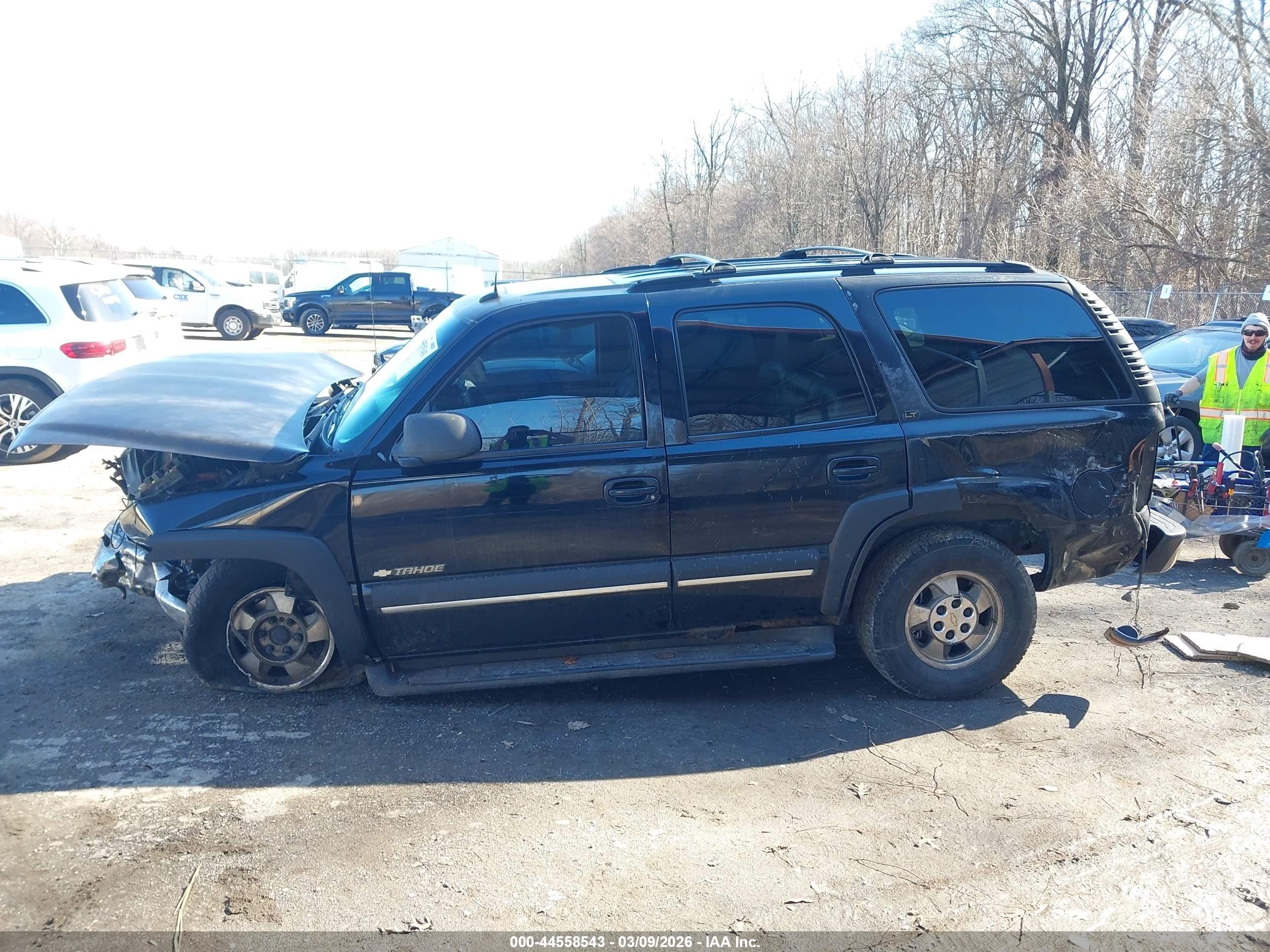 2002 Chevrolet Tahoe Lt Black vin: 1GNEK13Z12J274490
