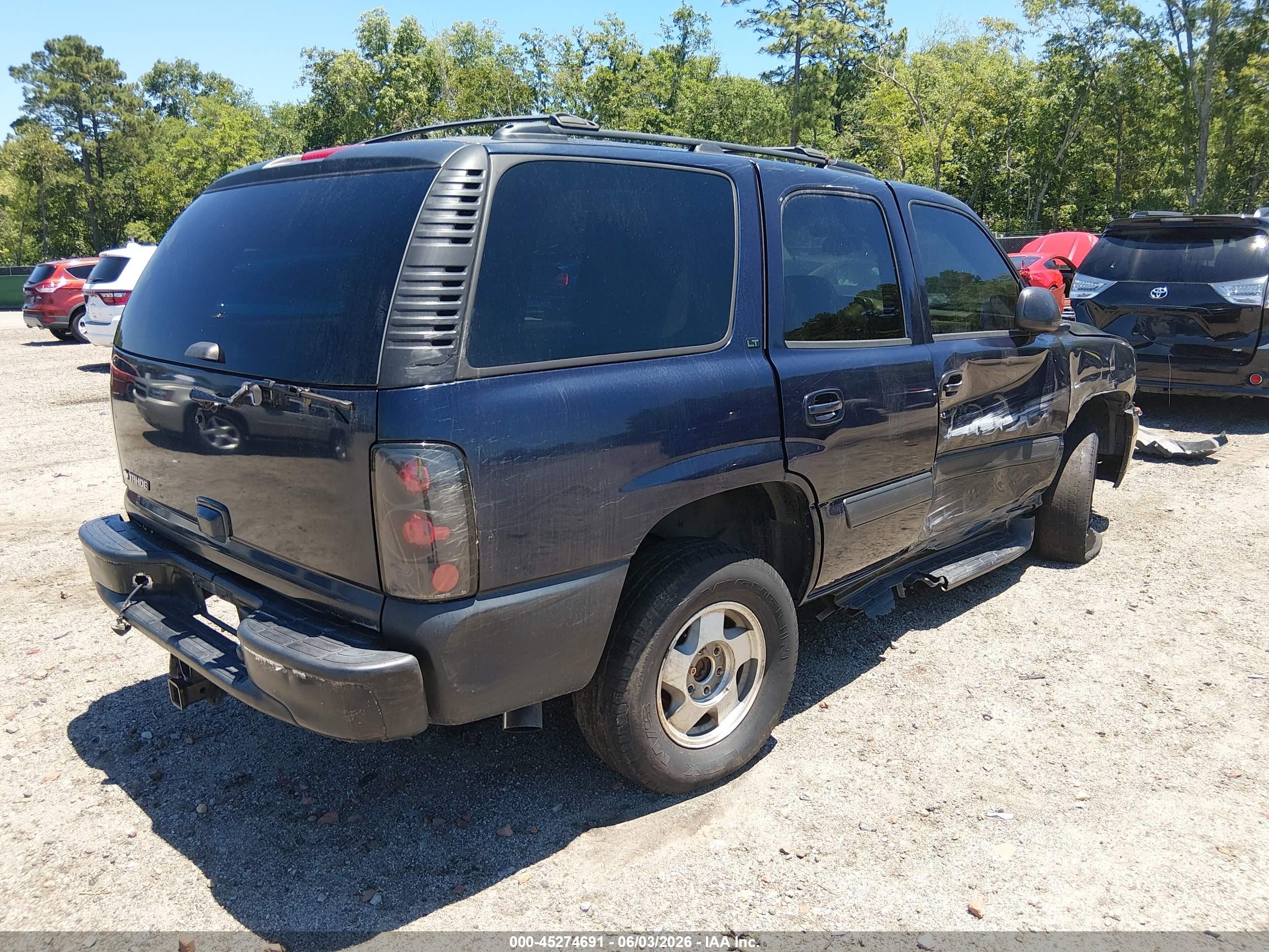 2006 Chevrolet Tahoe Lt Black vin: 1GNEK13Z16R103018