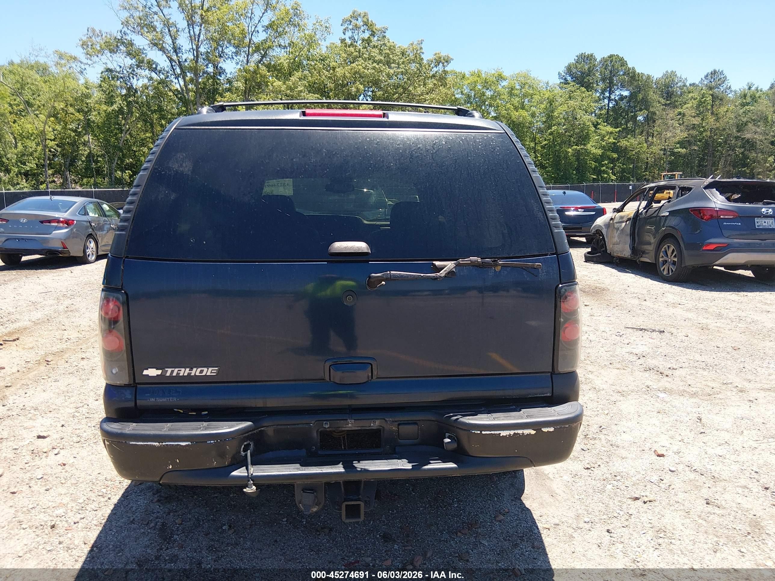 2006 Chevrolet Tahoe Lt Black vin: 1GNEK13Z16R103018