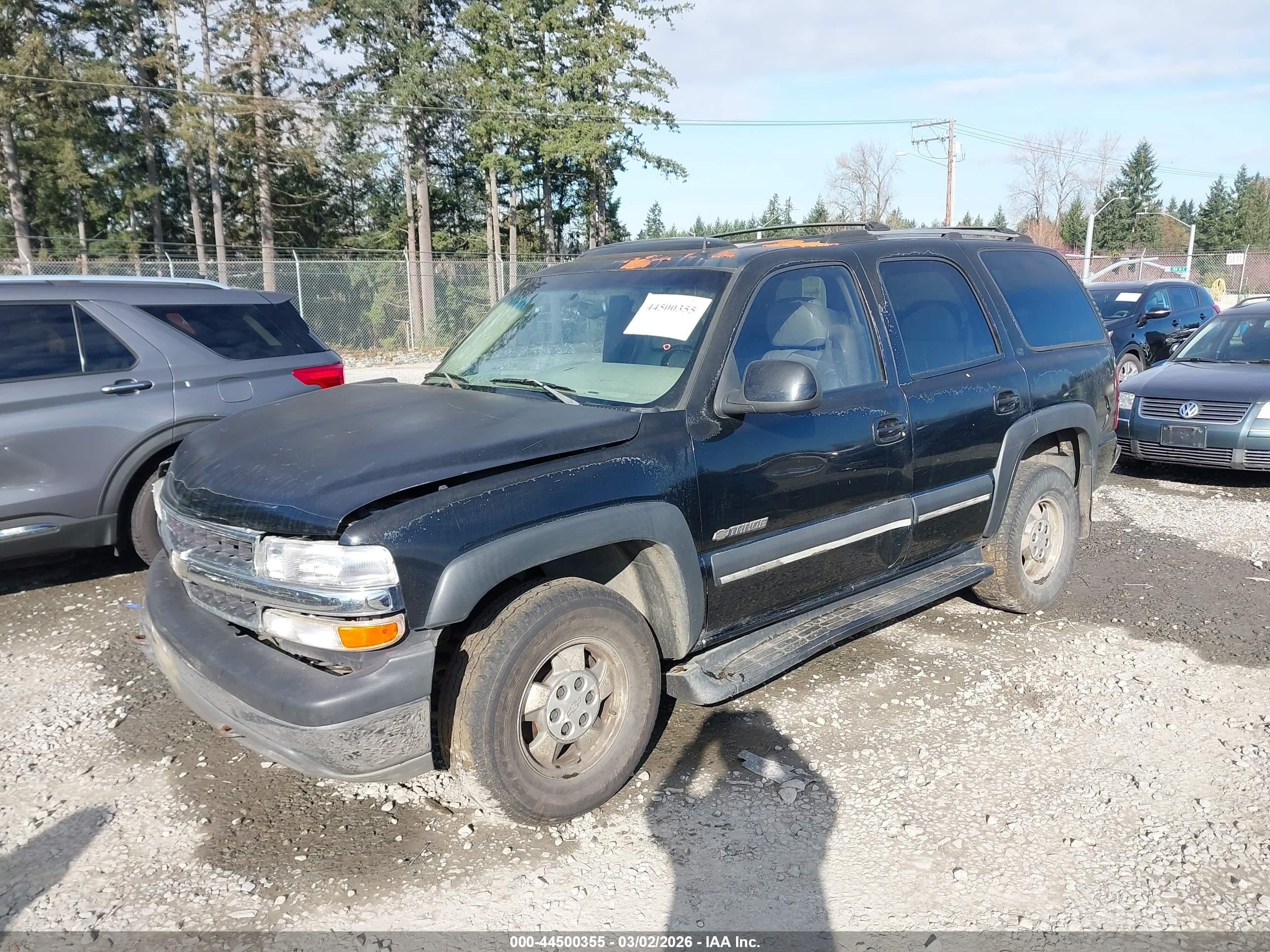 2002 Chevrolet Tahoe Lt Black vin: 1GNEK13Z22J234953