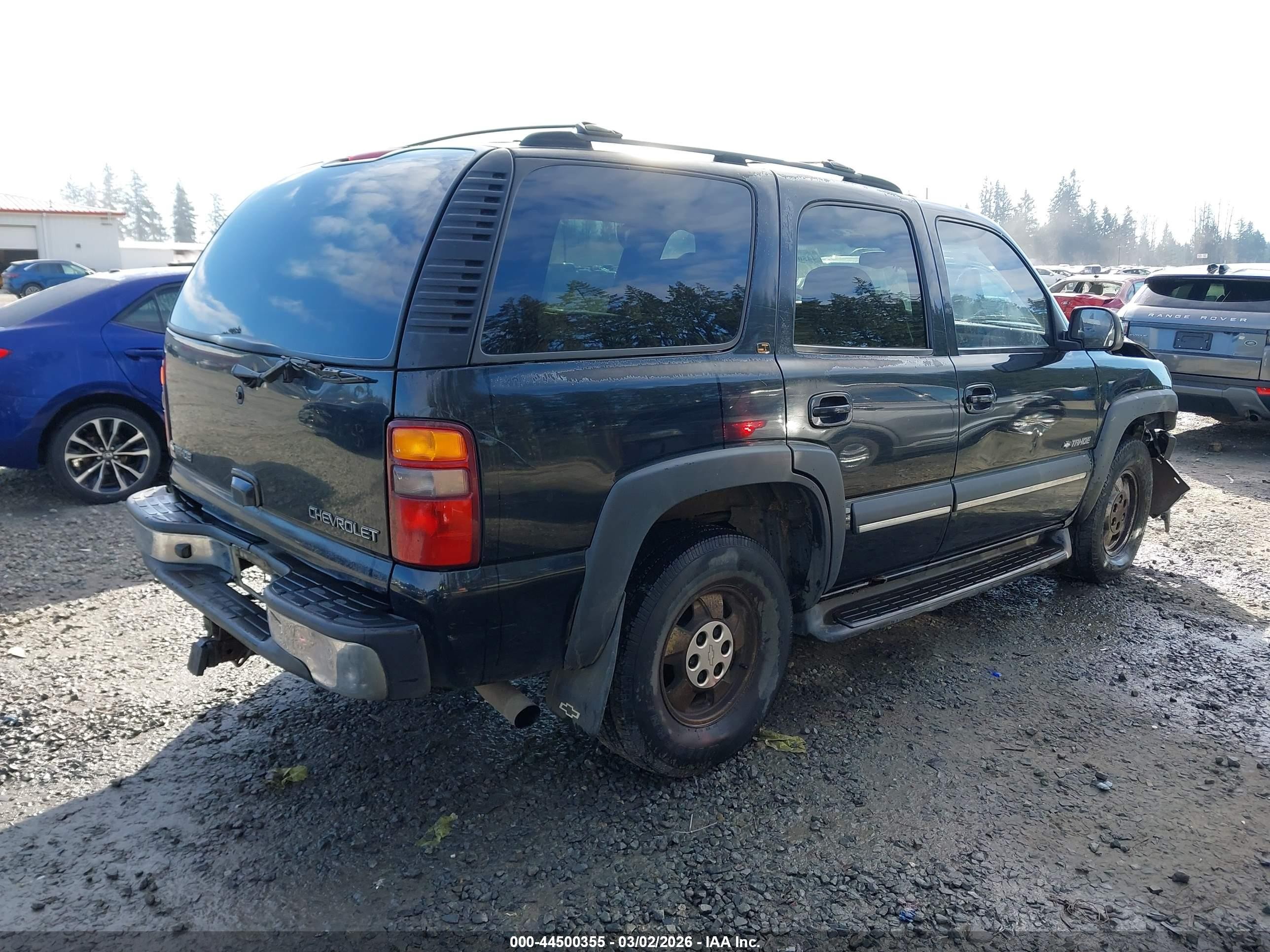2002 Chevrolet Tahoe Lt Black vin: 1GNEK13Z22J234953
