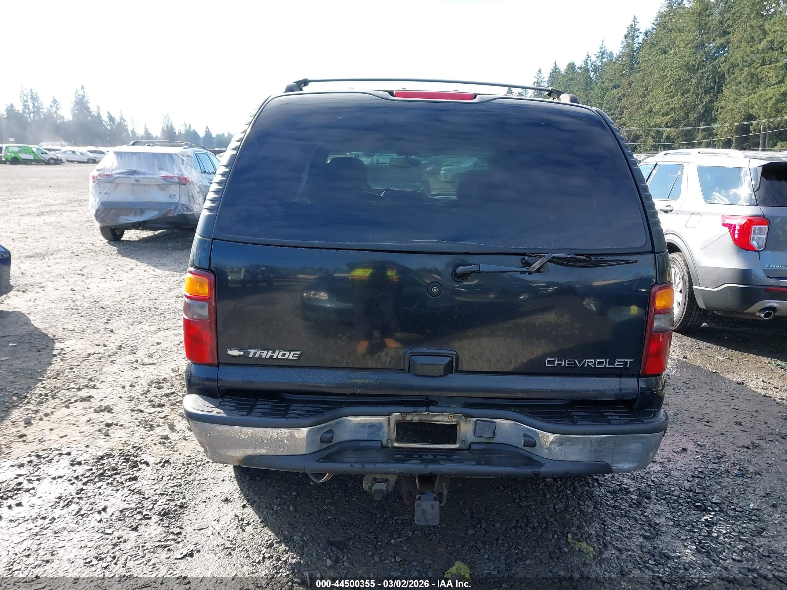 2002 Chevrolet Tahoe Lt Black vin: 1GNEK13Z22J234953