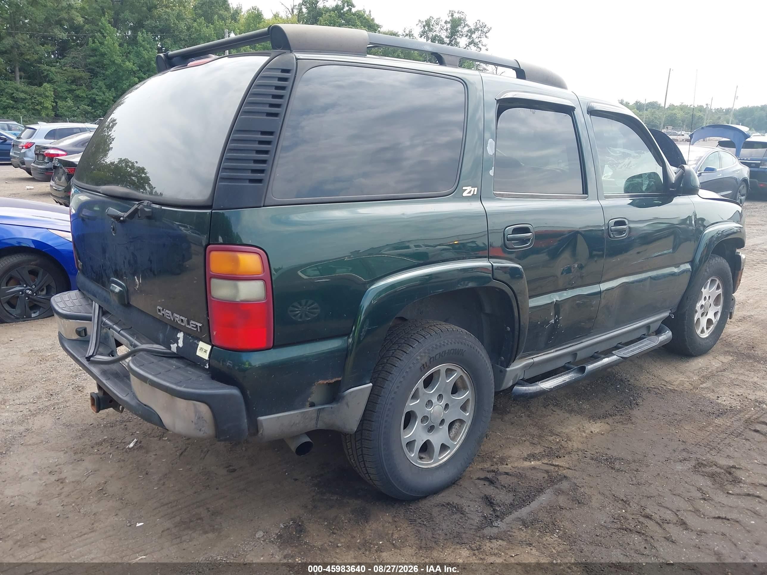 2003 Chevrolet Tahoe Z71 Зеленый vin: 1GNEK13Z23R215421
