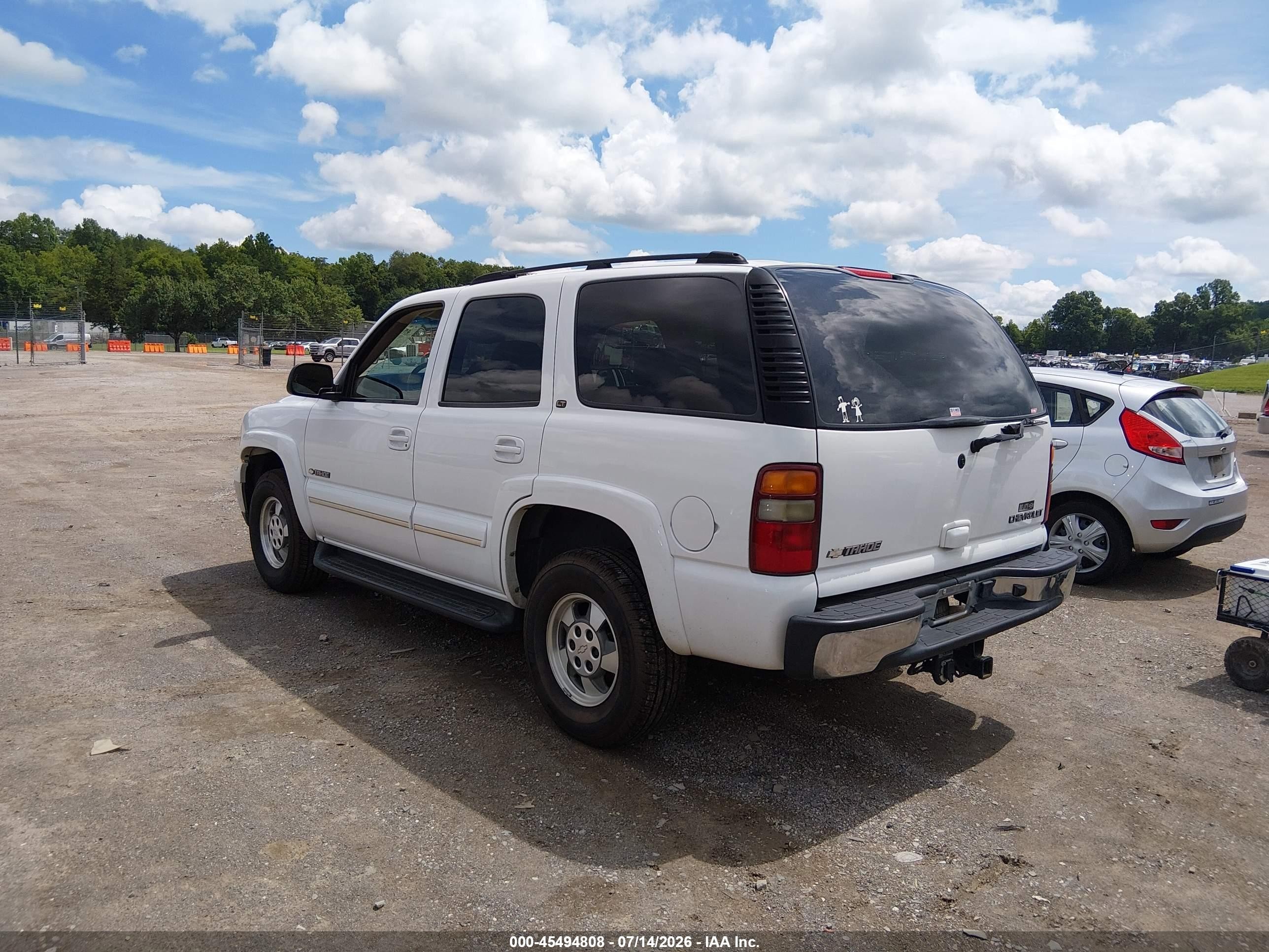 2003 Chevrolet Tahoe Lt White vin: 1GNEK13Z33J298159