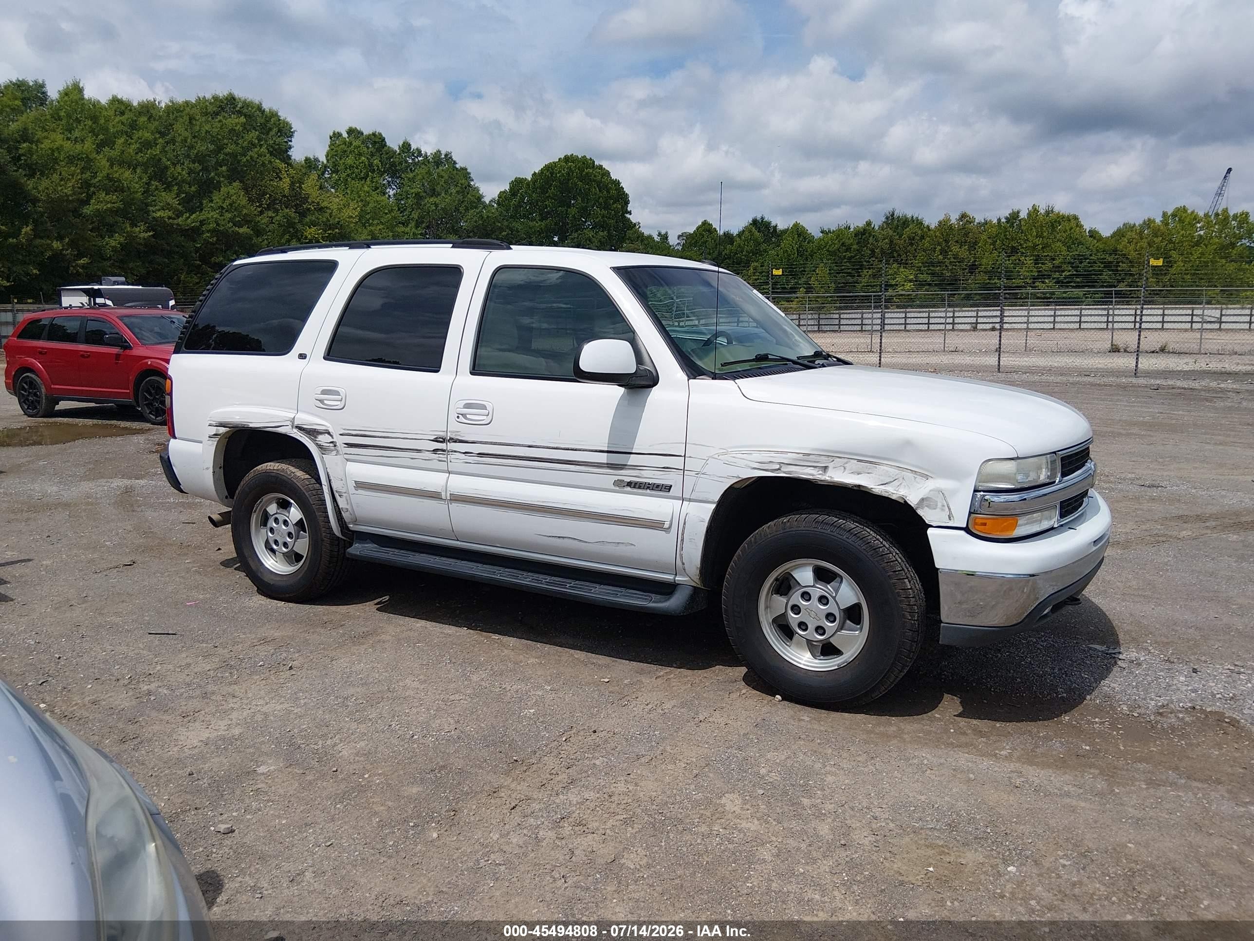 2003 Chevrolet Tahoe Lt White vin: 1GNEK13Z33J298159